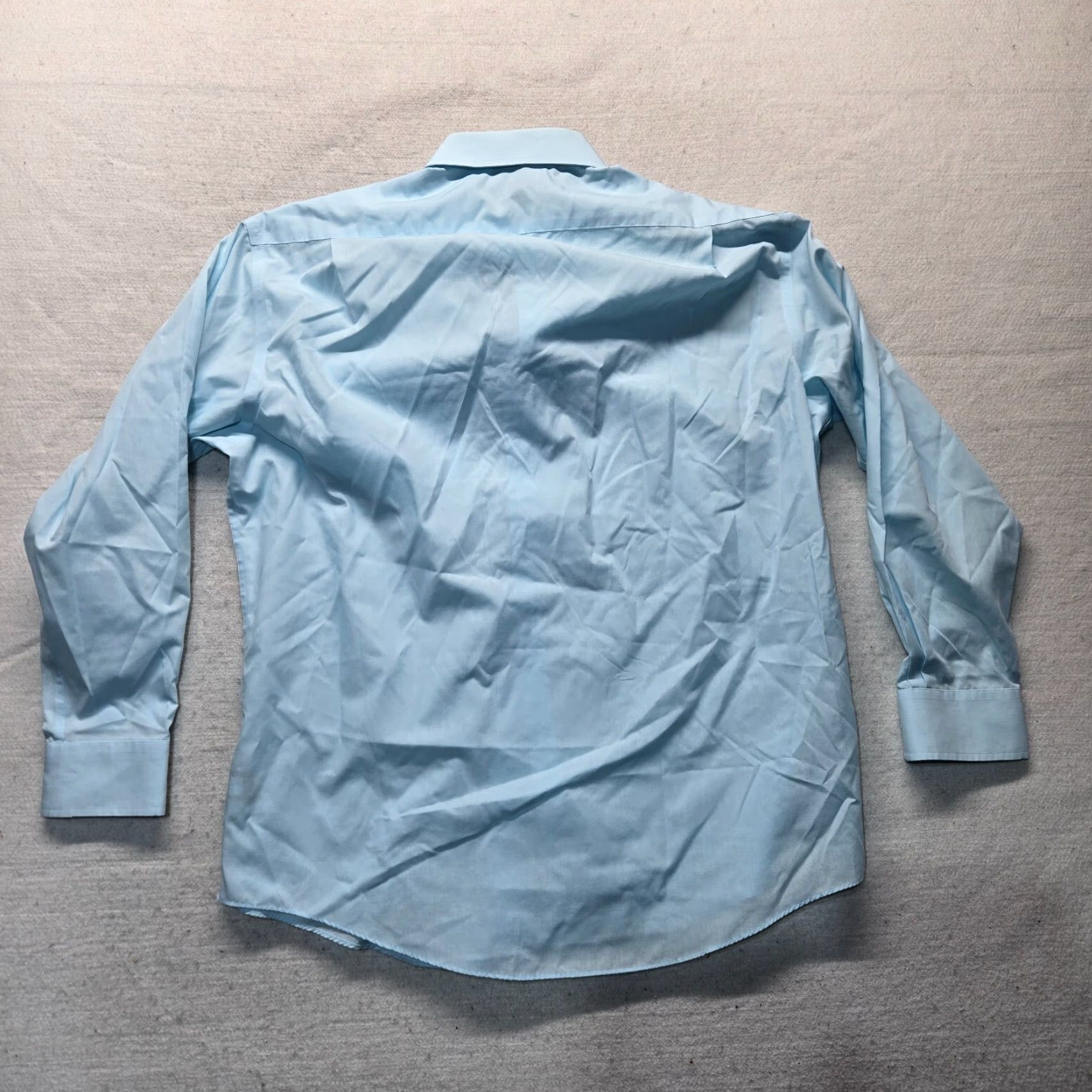 Croft & Barrow Croft & Barrow Shirt Men 16.5 Blue Button-Up Long Sleeve Solid Cotton Polyester Classic Big & Tall Adults Mens Size US XL / EU 56 / 4 - 7 Thumbnail
