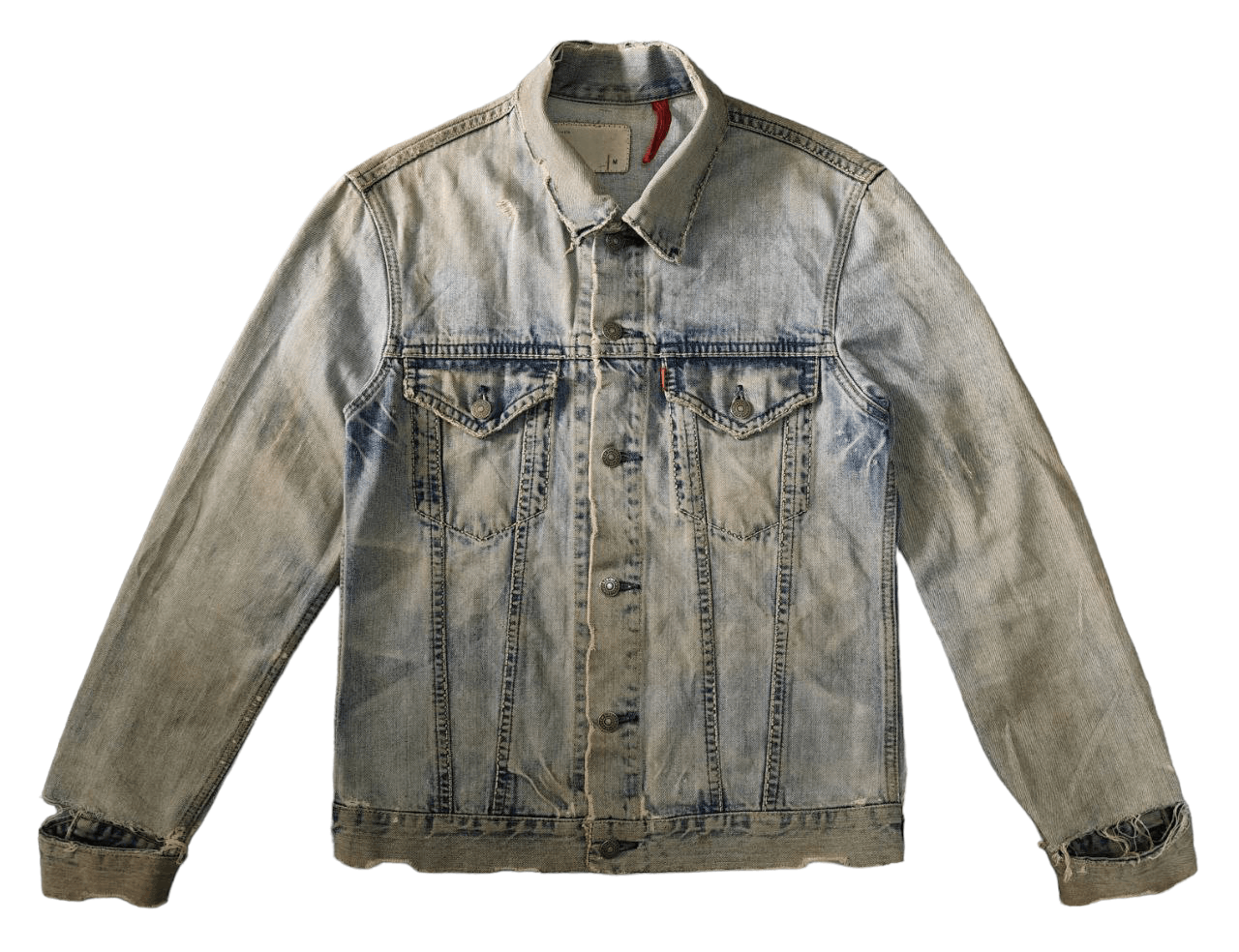 Levi's Thrashed Levi's Distressed Worn Denim Jacket Size US M / EU 48-50 / 2 - 1 Thumbnail