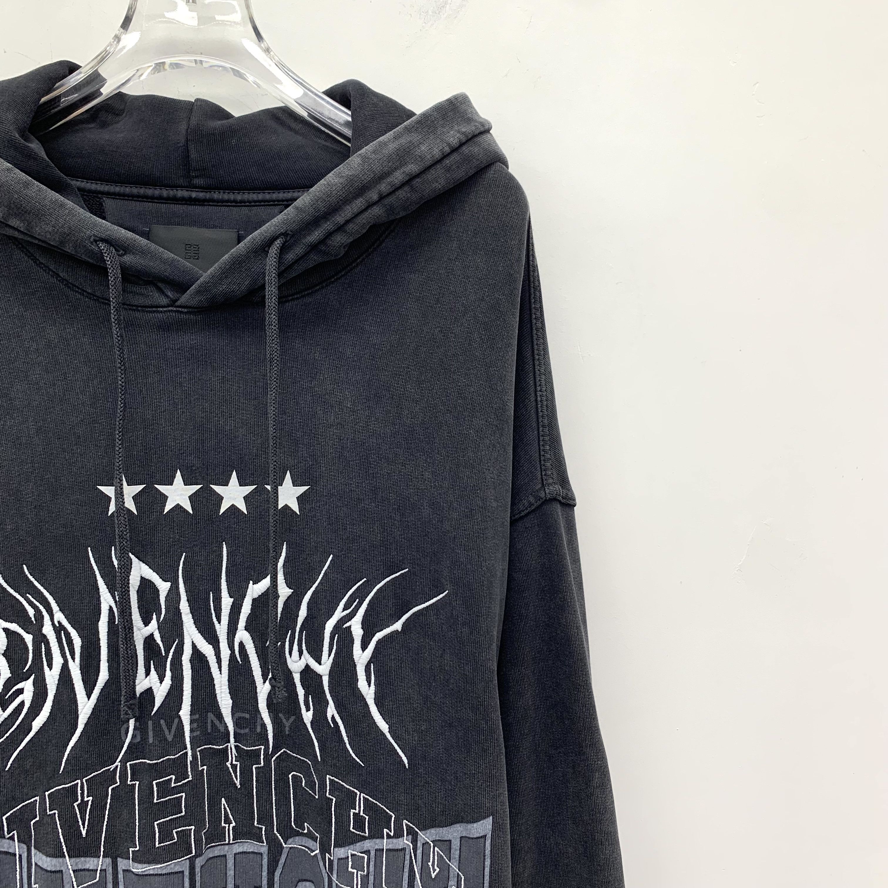Givenchy Givenchy Distressed Logo Hoodie Black (S) Size US S / EU 44-46 / 1 - 3 Thumbnail