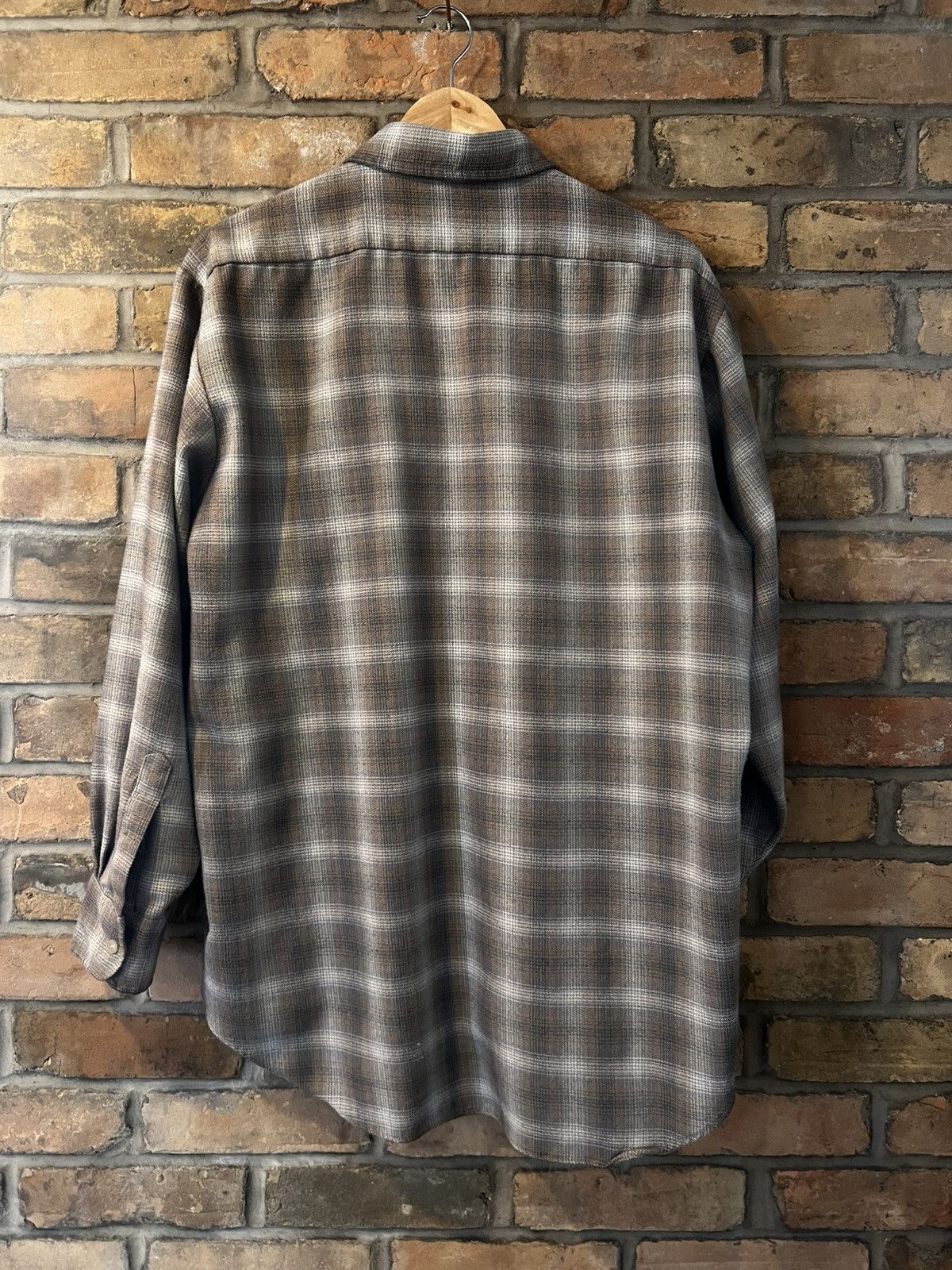 Vintage 80s Shadow Plaid Flannel Size US L / EU 52-54 / 3 - 2 Thumbnail