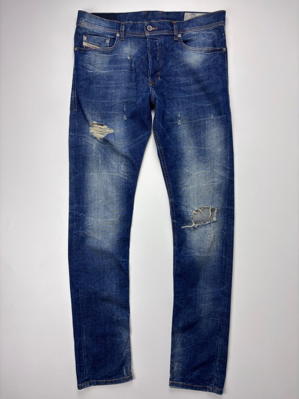 Diesel Diesel Tepphar Slim Carrot Jeans Stretch Blue Mens 32x32 Size US 32 / EU 48 - 1 Thumbnail