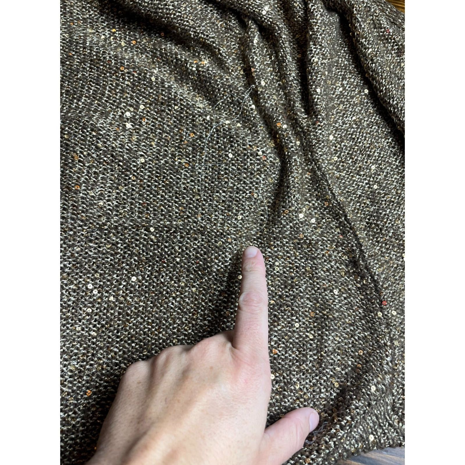 Apt. 9 Apt. 9 Sweater Cardigan Women's M Gold Sequin Open Casual Layering Sweater Womens Size M / US 6-8 / IT 42-44 - 5 Thumbnail