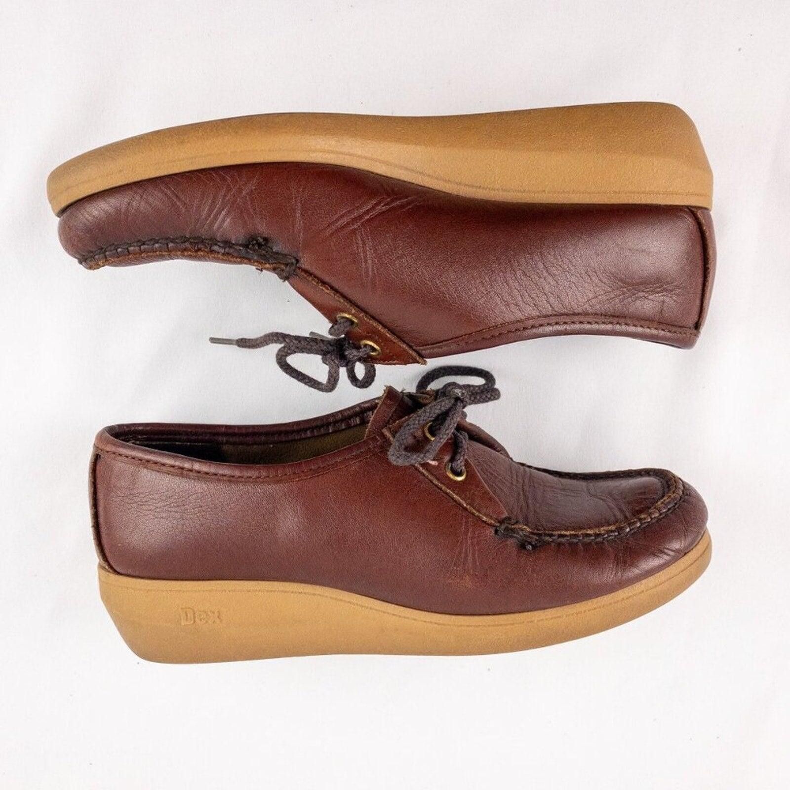 DUKE + DEXTER Dexter Vintage Brown Handmade Leather Shoes Womens 7.5 Size US 7.5 / IT 37.5 - 3 Thumbnail