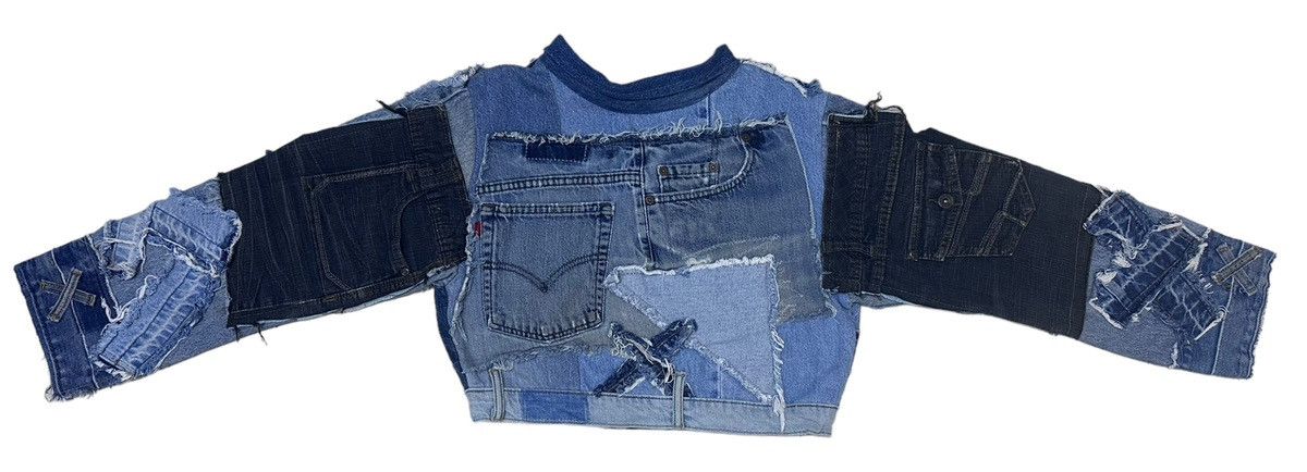 If Six Was Nine Reconstructed Levis Cropped Hagi Jeans Jacket RARE Size US M / EU 48-50 / 2 - 8 Thumbnail