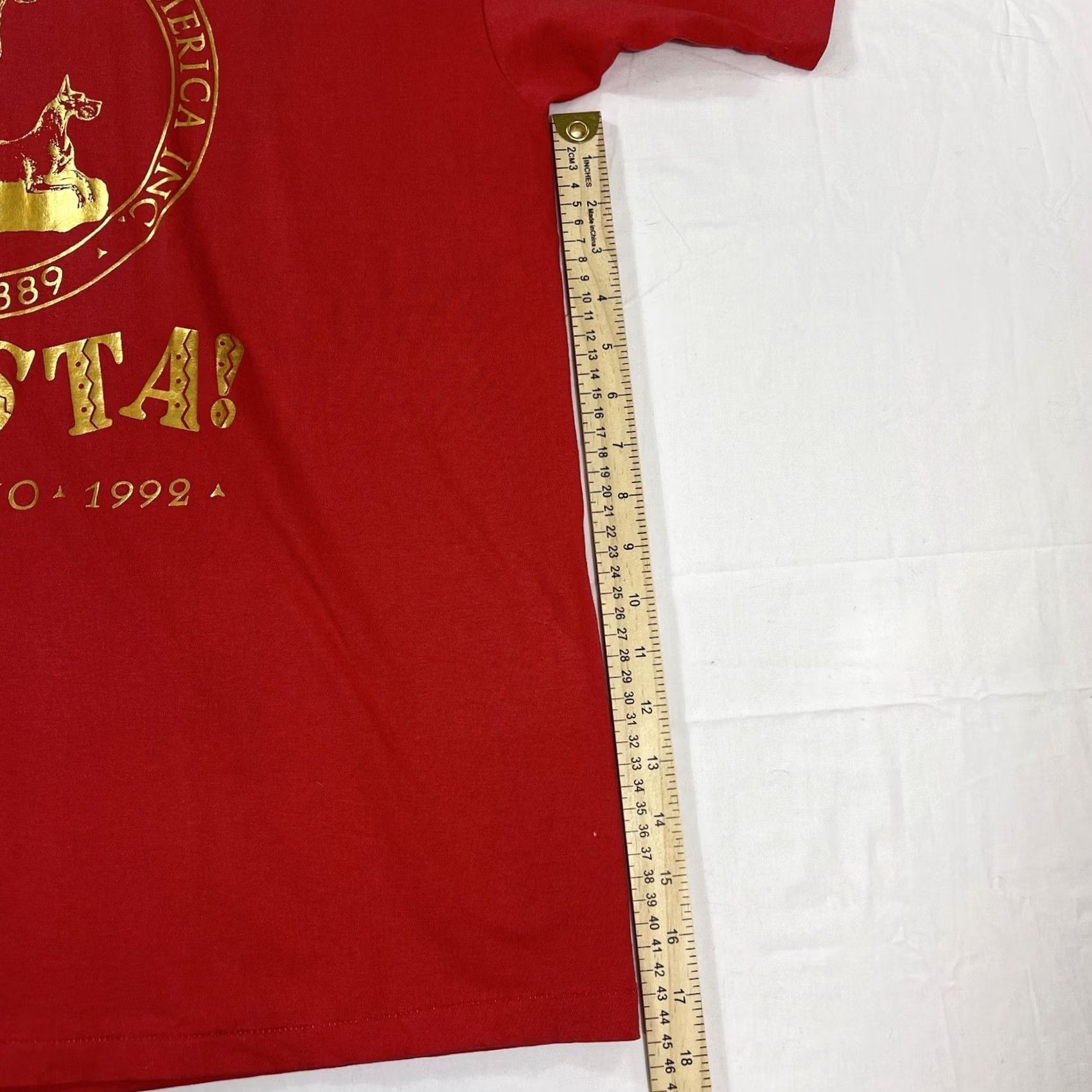 Hanes VINTAGE Hanes T-Shirt XL Red 90s Great Dane Club Of America Fiesta Logo Short Sleeve Cotton Jersey Unisex Adults Mens Womens Boys Girls Size US XL / EU 56 / 4 - 5 Thumbnail