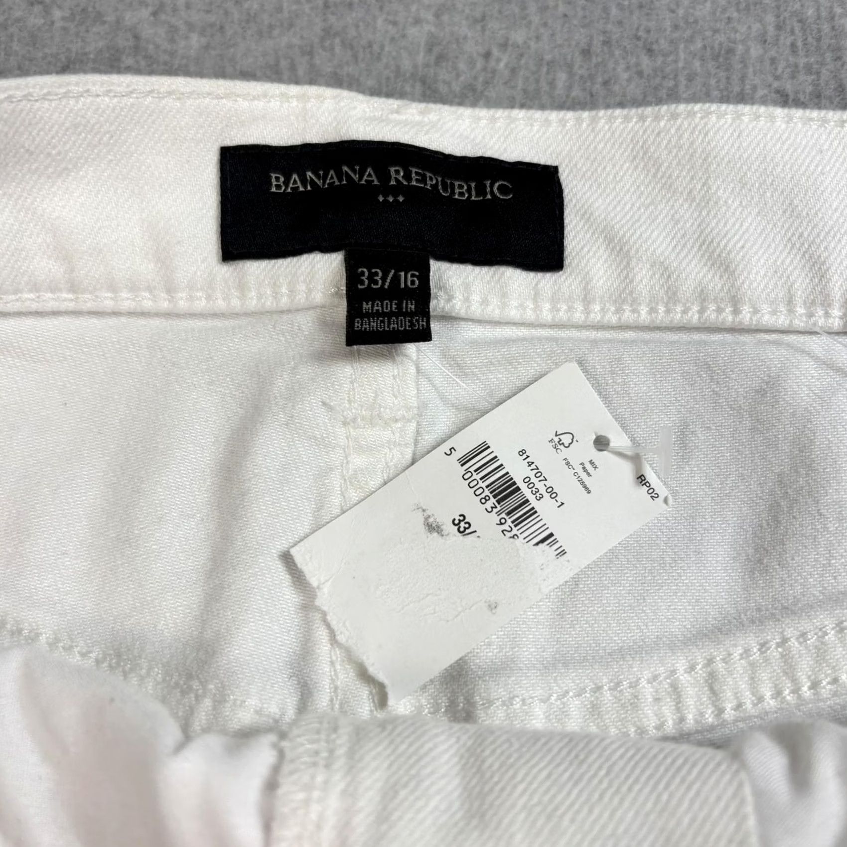 Banana Republic VINTAGE Banana Republic Womens Shorts 16 White Girlfriend Denim Washwell Rolled Hem (NOTE: Vintage not applicable) Size 38" / US 16 / IT 52 - 3 Thumbnail