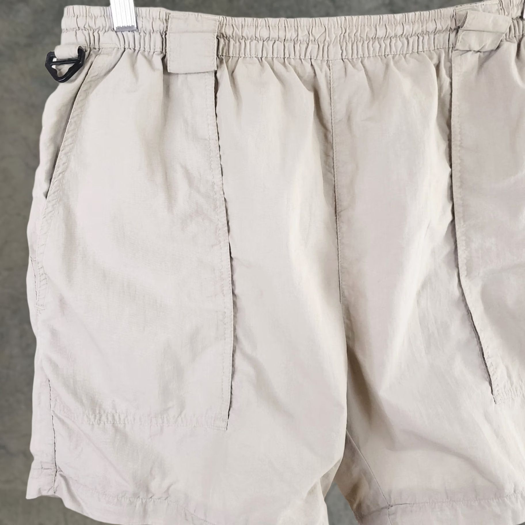 Vintage Bimini Bay Men's L Tan Beige Nylon Fishing Shorts Drawstring Pockets Cargo Casual Size ONE SIZE - 1 Thumbnail