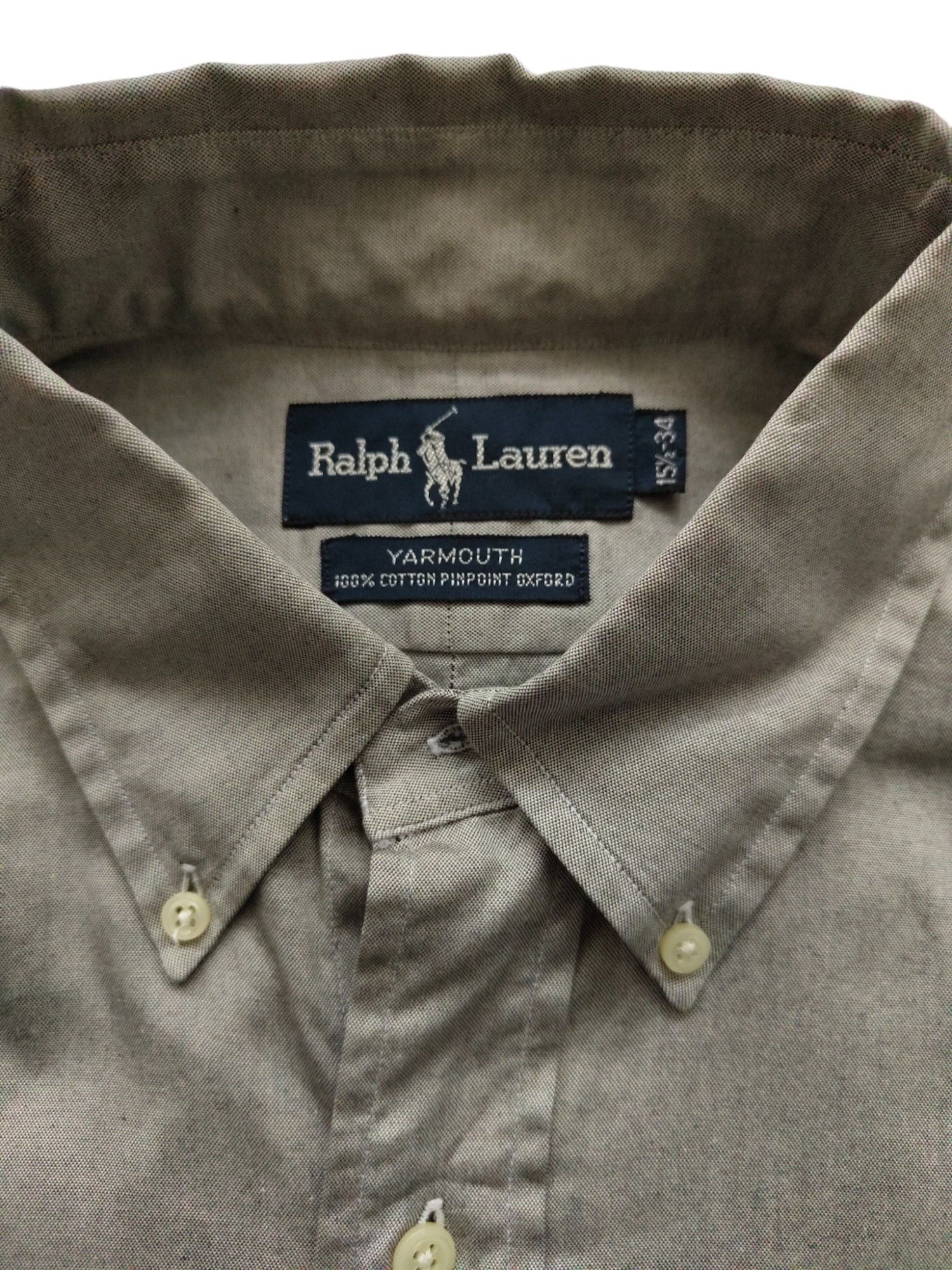 Ralph Lauren Ralph Lauren Light Olive Long Sleeves Shirt Size US M / EU 48-50 / 2 - 3 Thumbnail