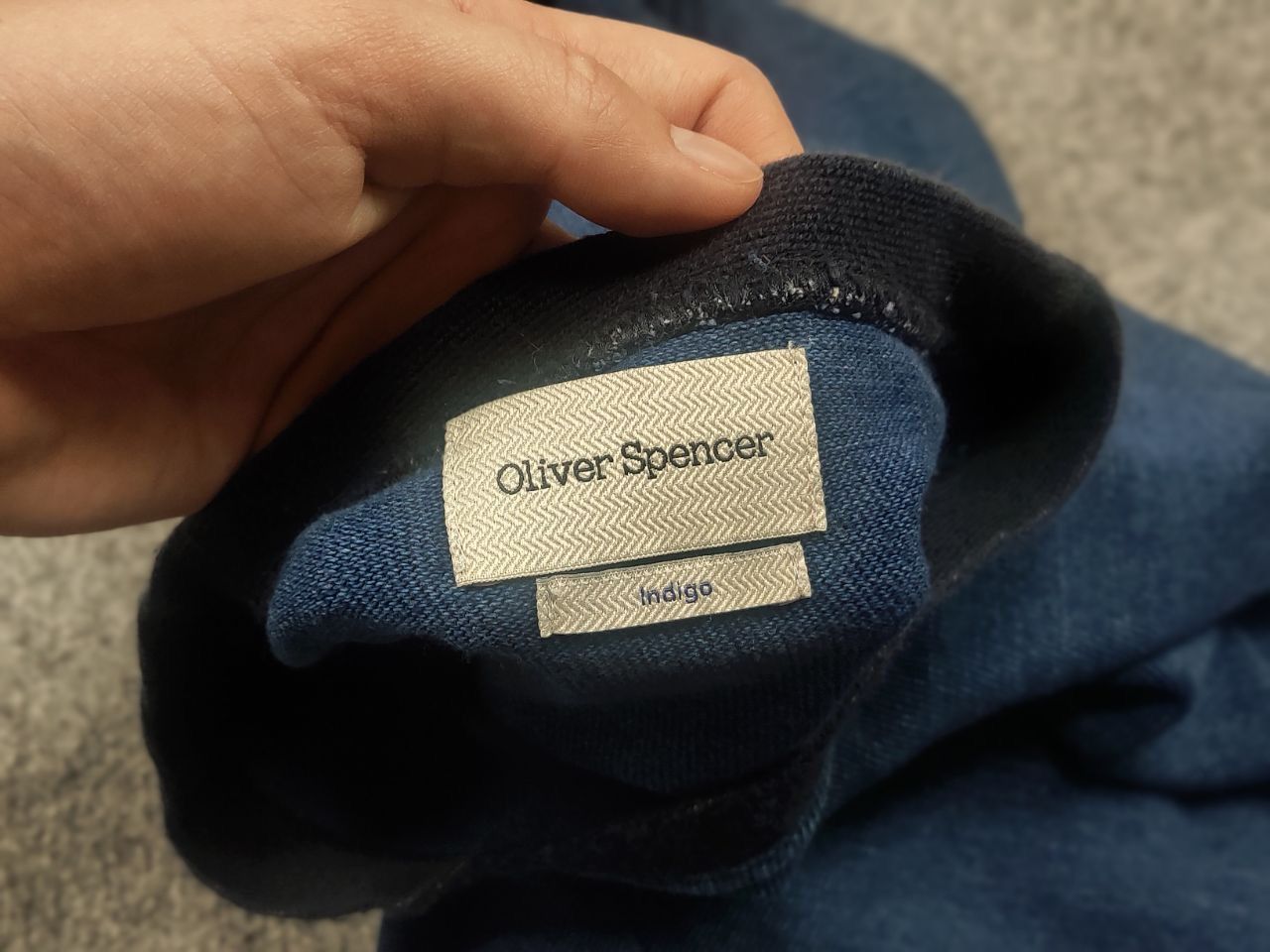 Oliver Spencer Oliver Spencer minimalist Indigo Sweatshirt Vintage Japan Size US XL / EU 56 / 4 - 11 Thumbnail