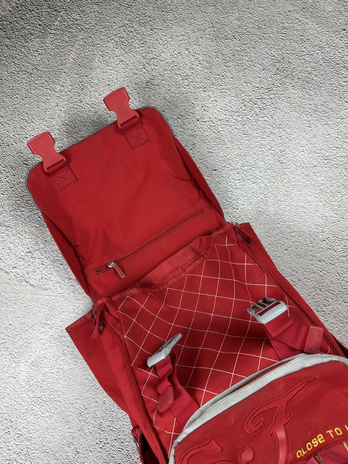 Ferrari Vintage Ferrari SF Logo Backpack Motorcycle Racing Y2K Size ONE SIZE - 12 Thumbnail