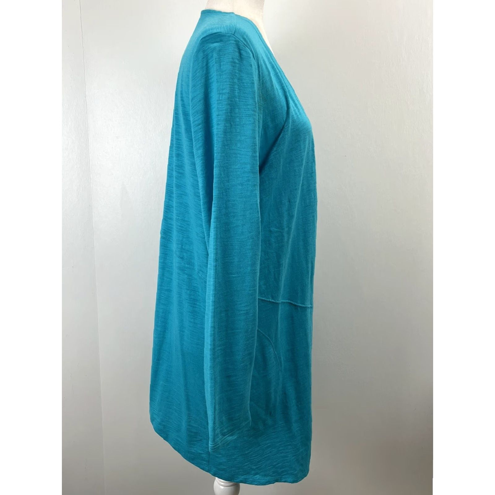 Vintage Chicos The Ultimate Tee Cardigan Womens Sz 1 Teal Green Long Sleeve Lightweight Cardigan Wearable Regular Women Teal Size XS / US 0-2 / IT 36-38 - 4 Thumbnail