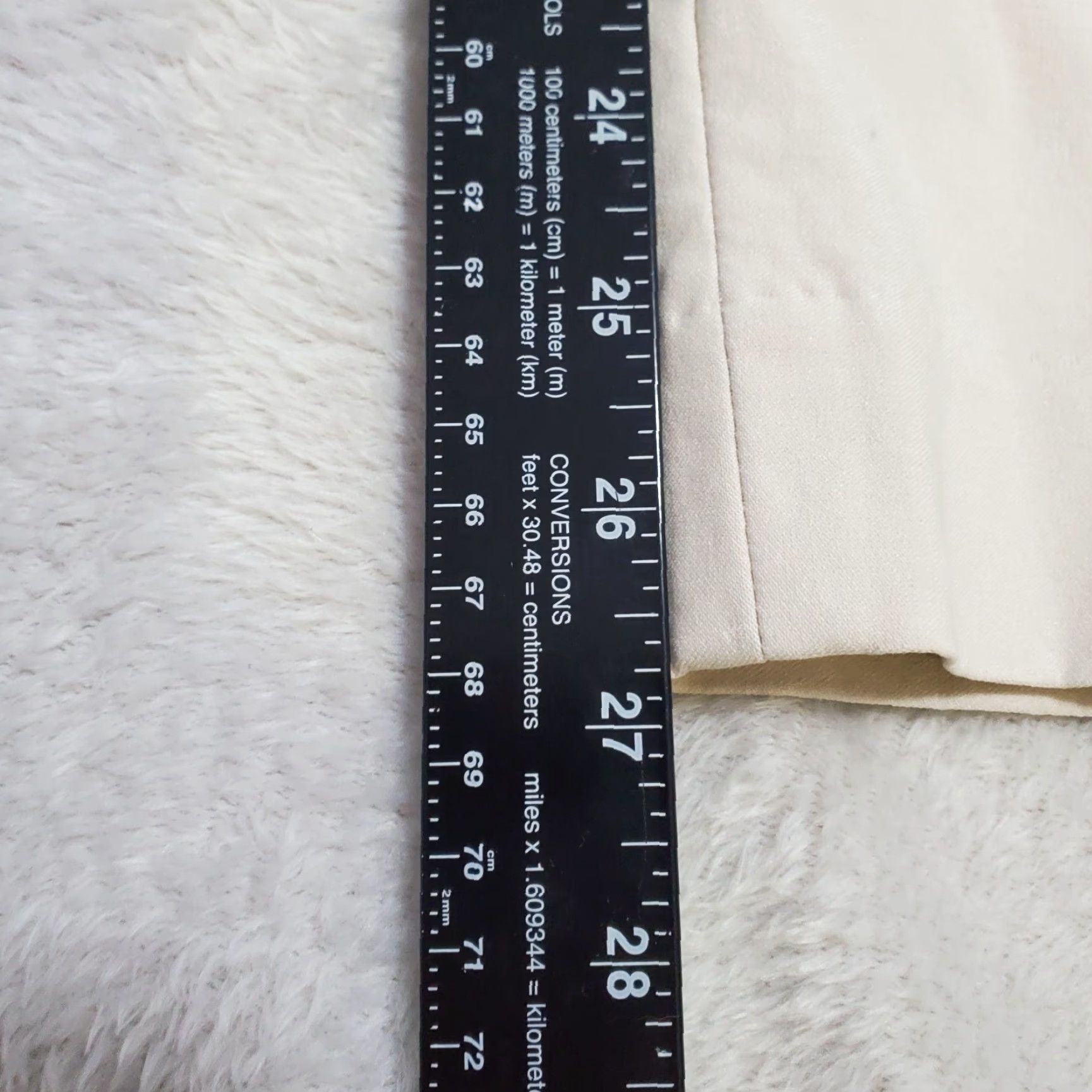 J.McLaughlin J McLaughlin Pants Women Beige Mid Rise Side Zip Stretch Tapered Office Size 6 Size 28" / US 6 / IT 42 - 7 Thumbnail