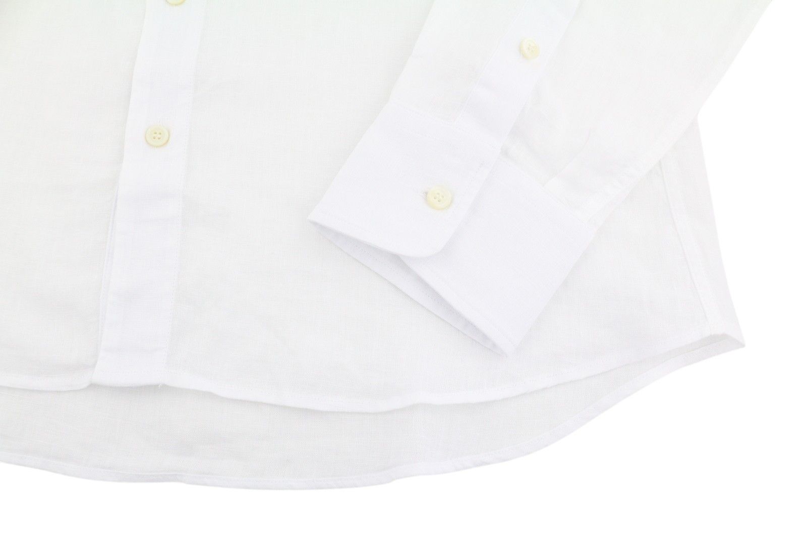 SEASE TN420 FISH TAIL S White Linen Button-Up 90614 Size US S / EU 44-46 / 1 - 6 Thumbnail