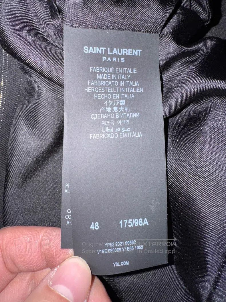 Saint Laurent Paris Saint Laurent Paris Black and Gold Suit Jacket Size US M / EU 48-50 / 2 - 5 Thumbnail