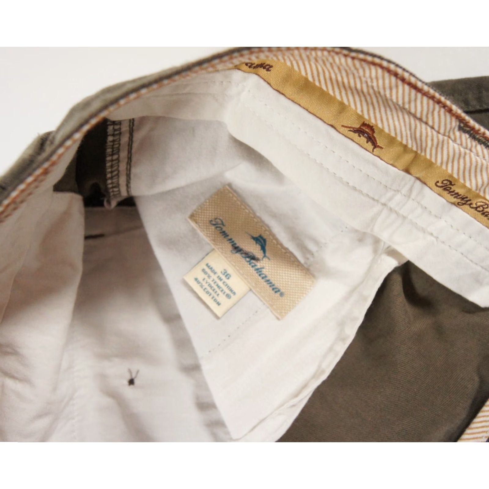 Tommy Bahama VINTAGE Tommy Bahama Mens Shorts Size 36 Green Chino Flat Front Casual Office Holiday Size US 36 / EU 52 - 4 Thumbnail