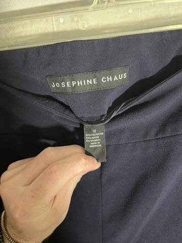 Designer Josephine Chaus Women's Slim Fit Pants - Navy Blue Size 32" / US 10 / IT 46 - 2 Thumbnail