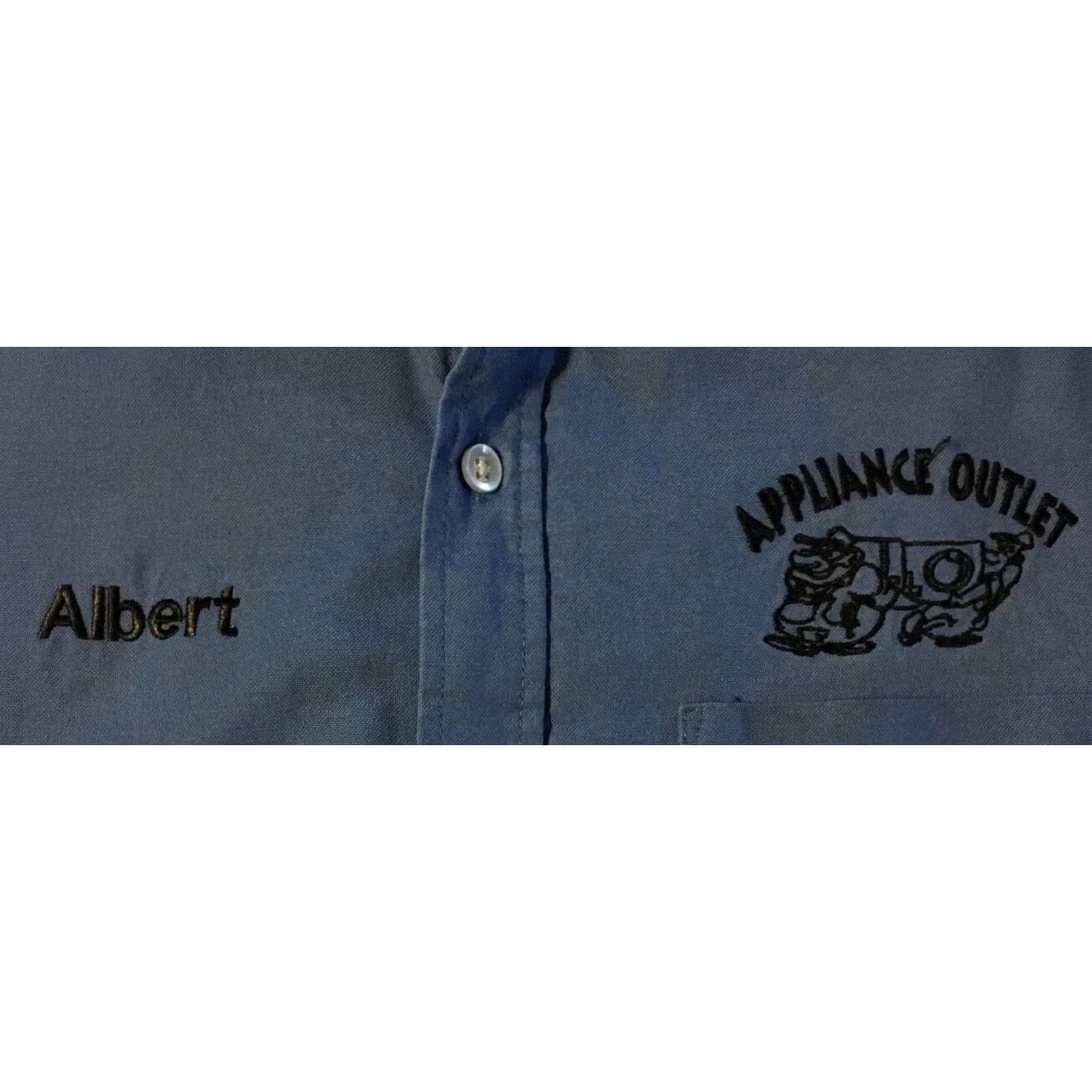 Dickies VINTAGE Dickies Work Shirt Long Sleeve M Blue 90s Biker Trucker Grunge Punk Retro Logo Pocket Shirt Mens Size US M / EU 48-50 / 2 - 2 Thumbnail