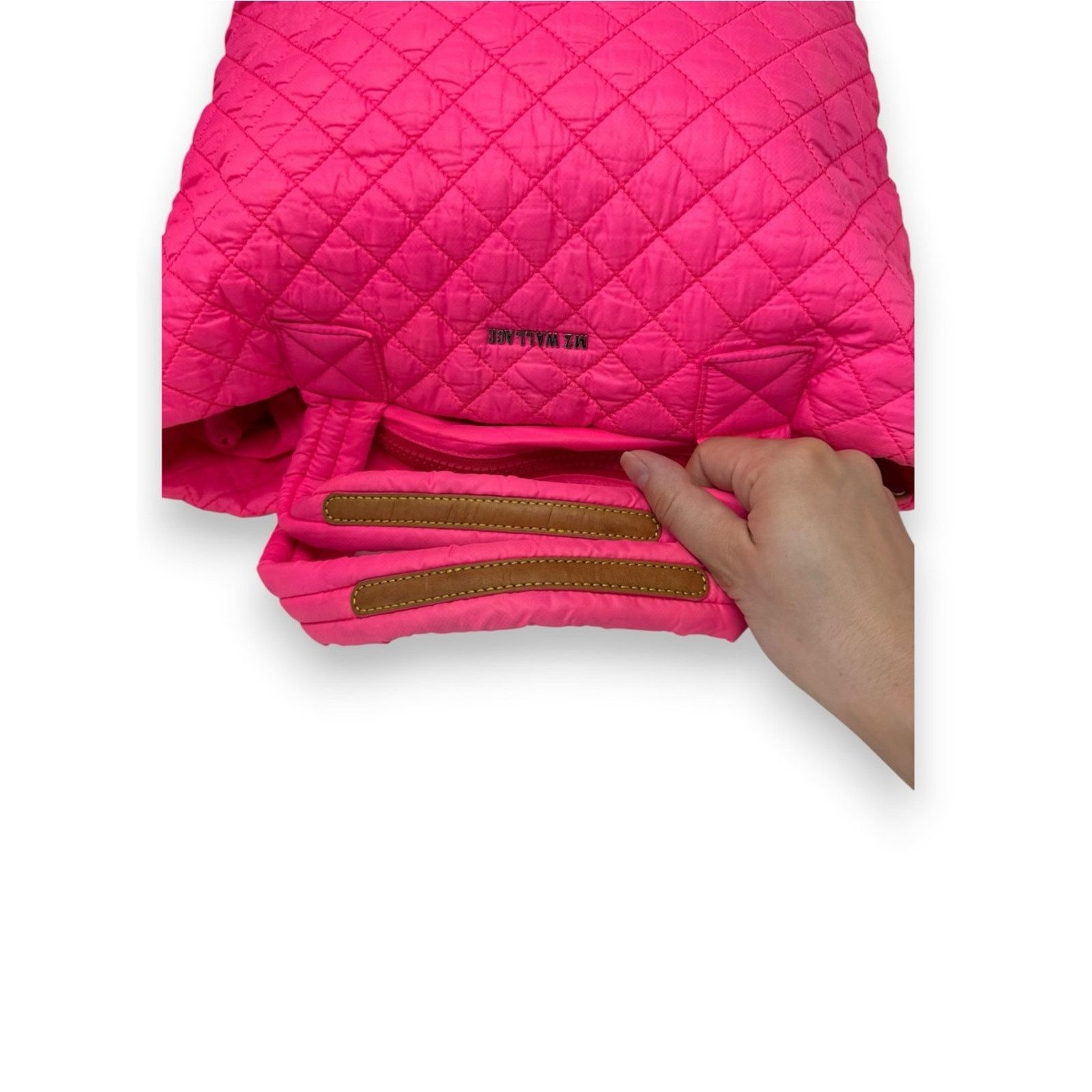 MZ Wallace MZ Wallace Small Metro Quilt Neon Pink Fluorescent Tote Bag Size ONE SIZE - 7 Thumbnail