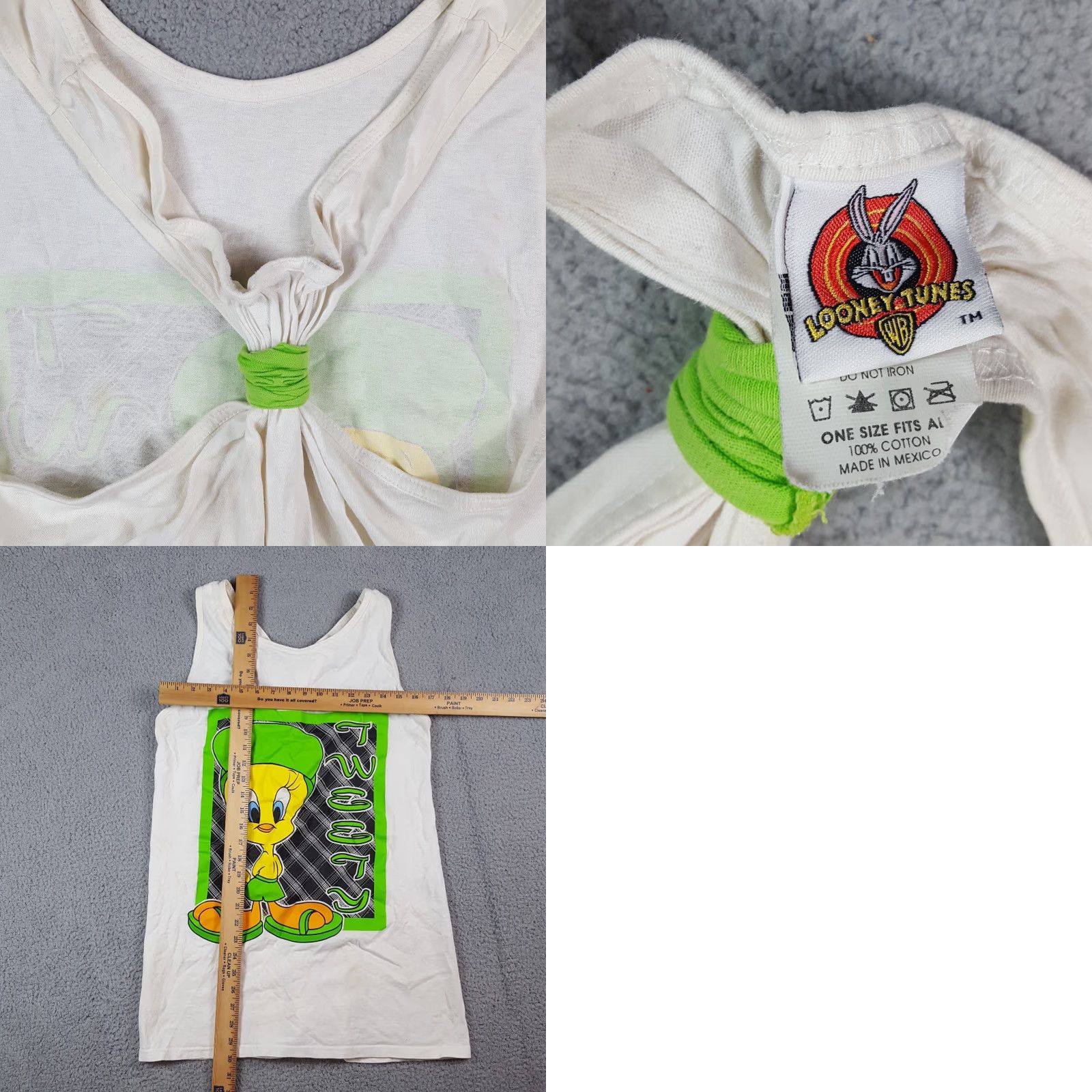 Vintage Vintage Looney Tunes Tweety Bird Women's XL Tank Top Casual Y2K 90s Retro Cartoon T-Shirt Size XL / US 12-14 / IT 48-50 - 8 Thumbnail