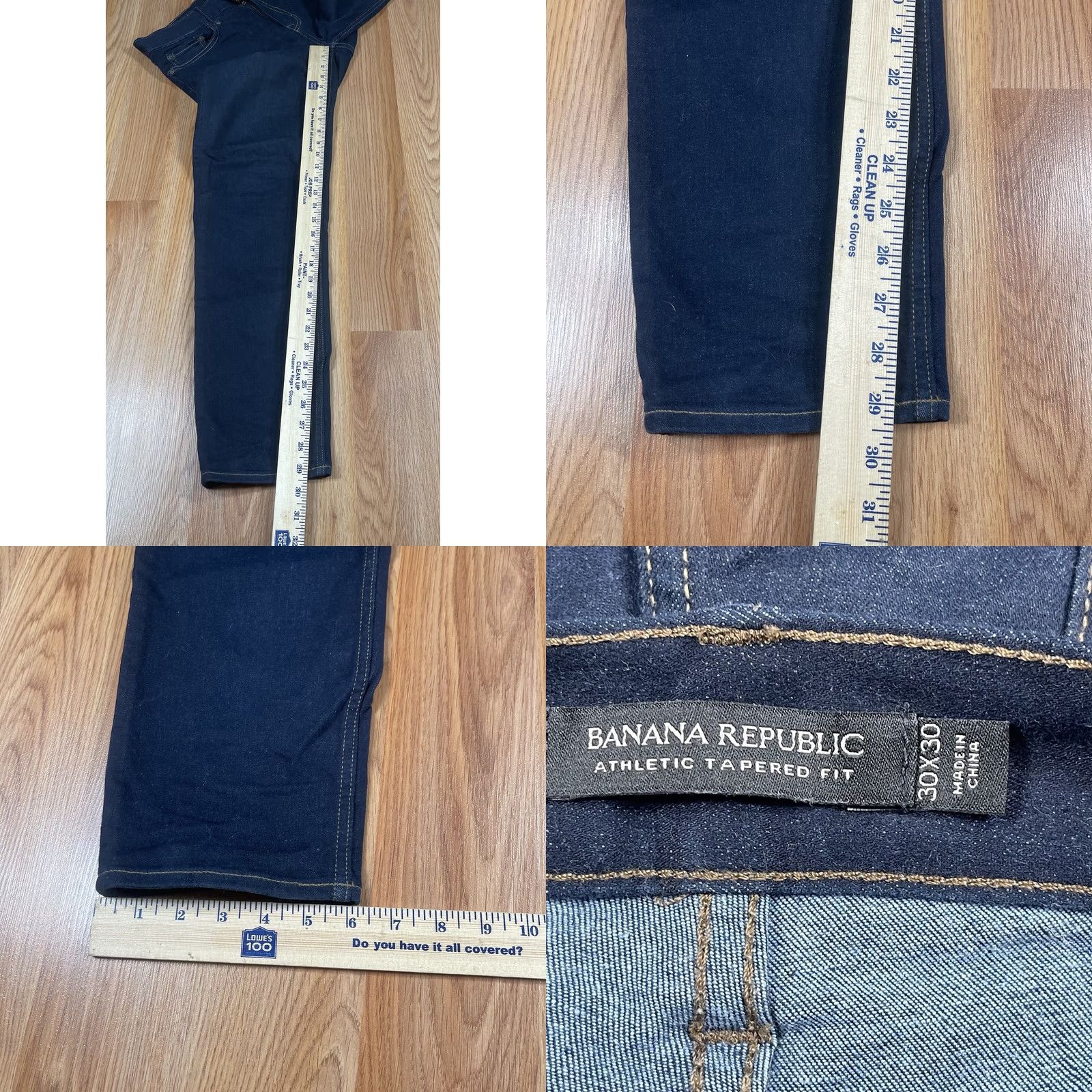 Banana Republic VINTAGE Banana Republic Jeans Mens 30Wx30L Stretch Athletic Tapered Fit Blue Denim Pants Size US 30 / EU 46 - 8 Thumbnail
