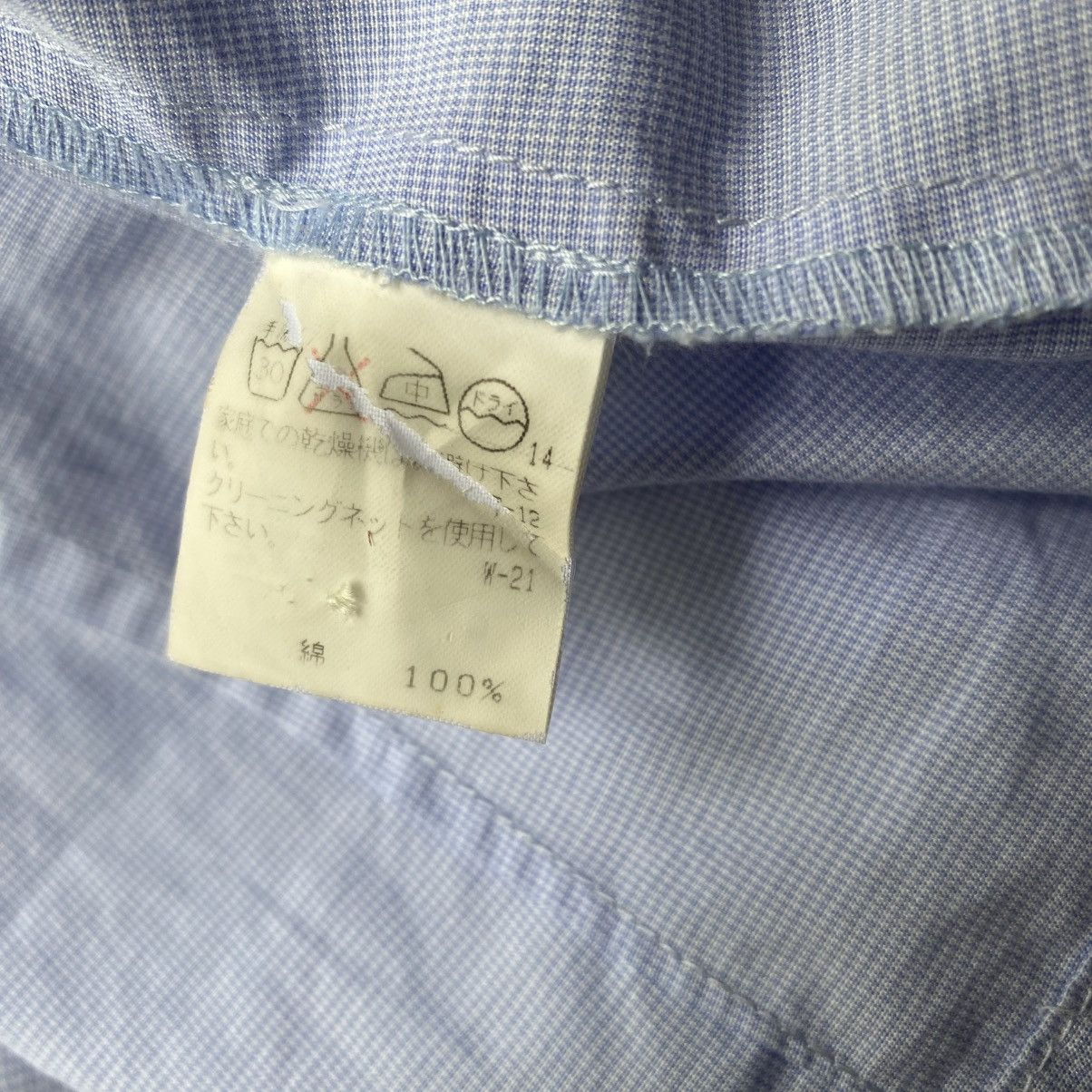 Issey Miyake I.S. Light Blue Asymmetrical Button-Up Blouse Size M / US 6-8 / IT 42-44 - 10 Thumbnail