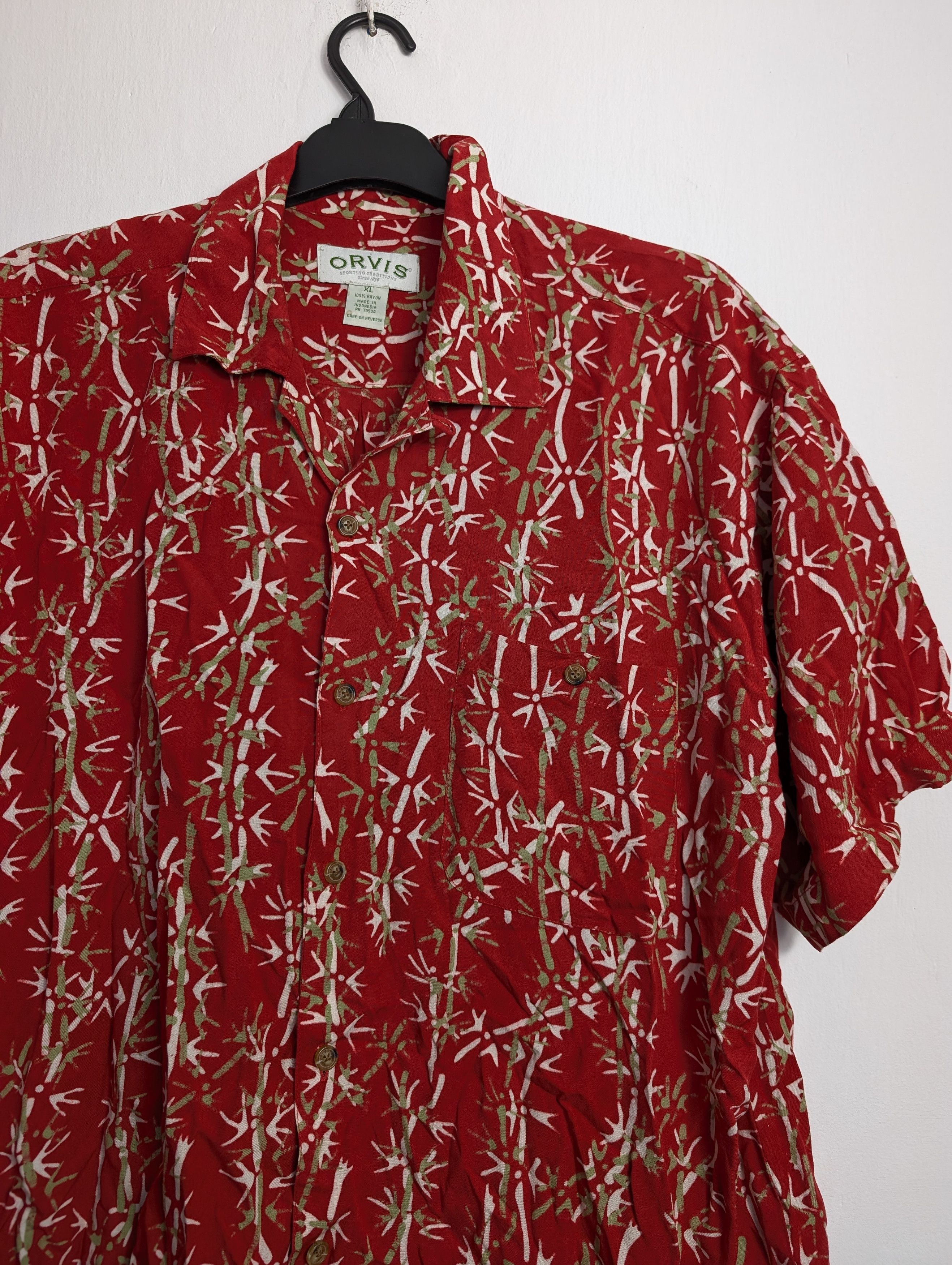 Vintage Vintage Y2K Hawaiian Shirt - Summer Floral Palm Tree Print Size US XL / EU 56 / 4 - 2 Thumbnail