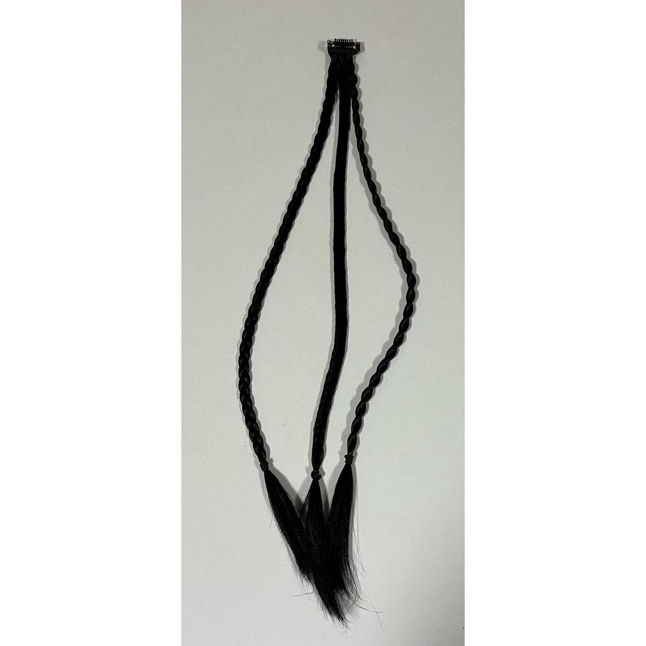 Japanese Brand × Vintage Black 3-Pc Clip-In Hair Braids Hairpiece Fashion Accessory 🖤 Size ONE SIZE - 3 Thumbnail