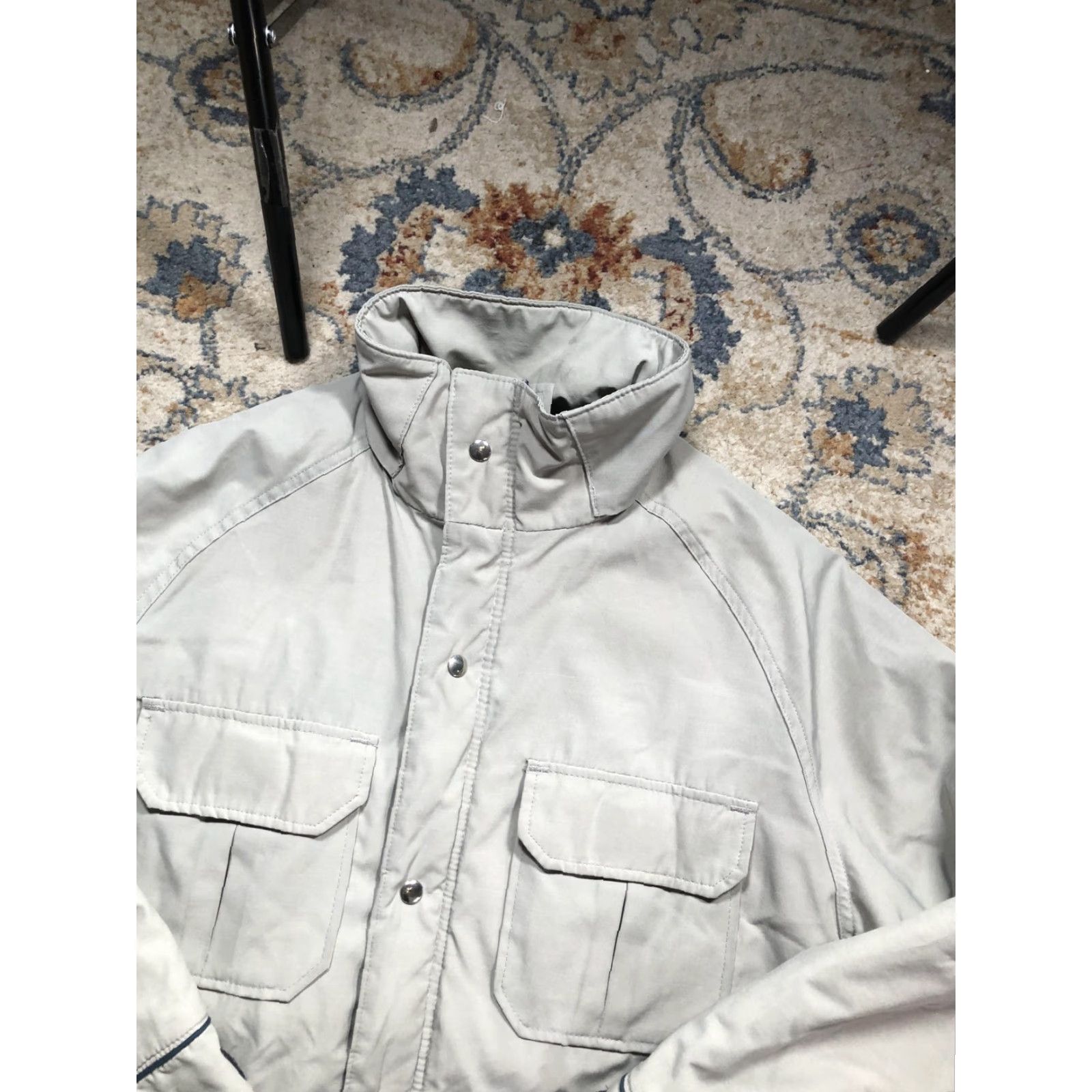 Vintage Woolrich Coat Mens Large Gray Parka Full Zip Insulated Pockets Woolrich 33504 Gray Parka Coat Mid-Length Winter Casual Travel Mens L Size US L / EU 52-54 / 3 - 6 Thumbnail