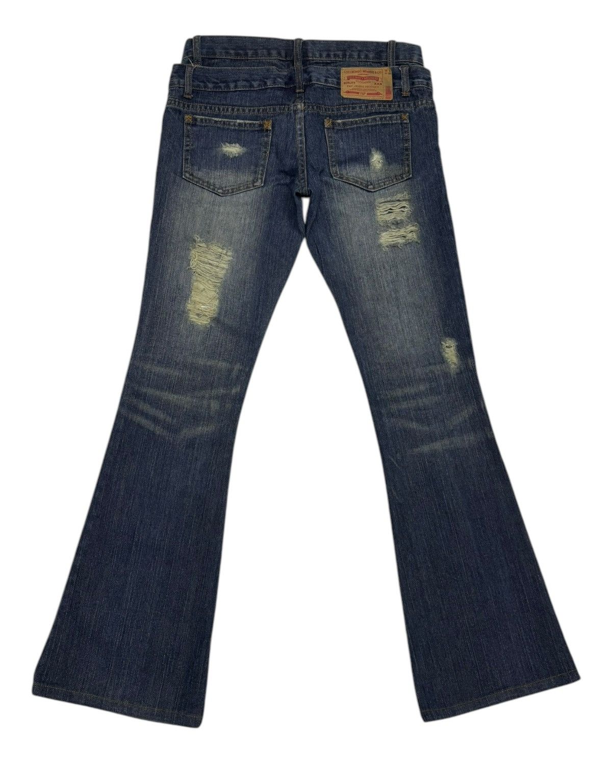 If Six Was Nine × Japanese Brand × Le Grande Bleu (L.G.B.) Cocobongo Tokyo Double Waist Flared Jeans Distressed Denim Size US 29 - 8 Thumbnail