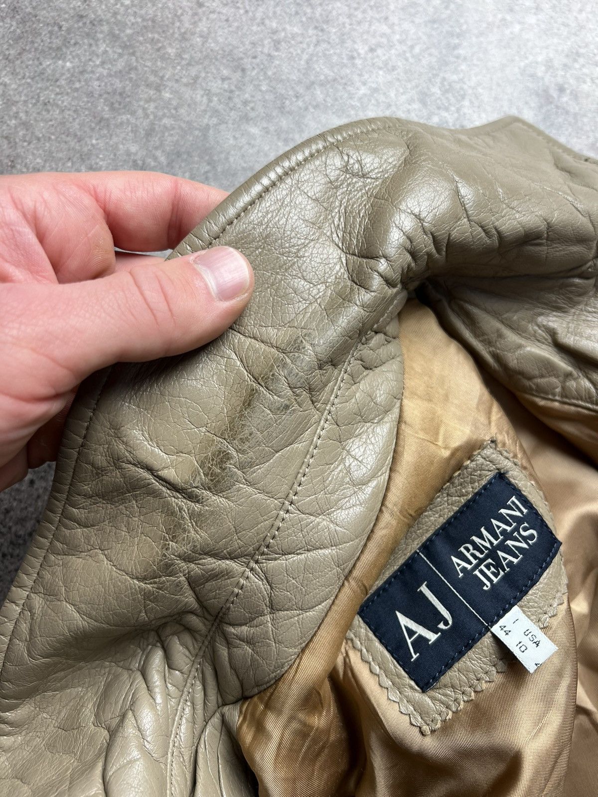 Armani Armani Jeans heavy leather jacket Size S / US 4 / IT 40 - 8 Thumbnail