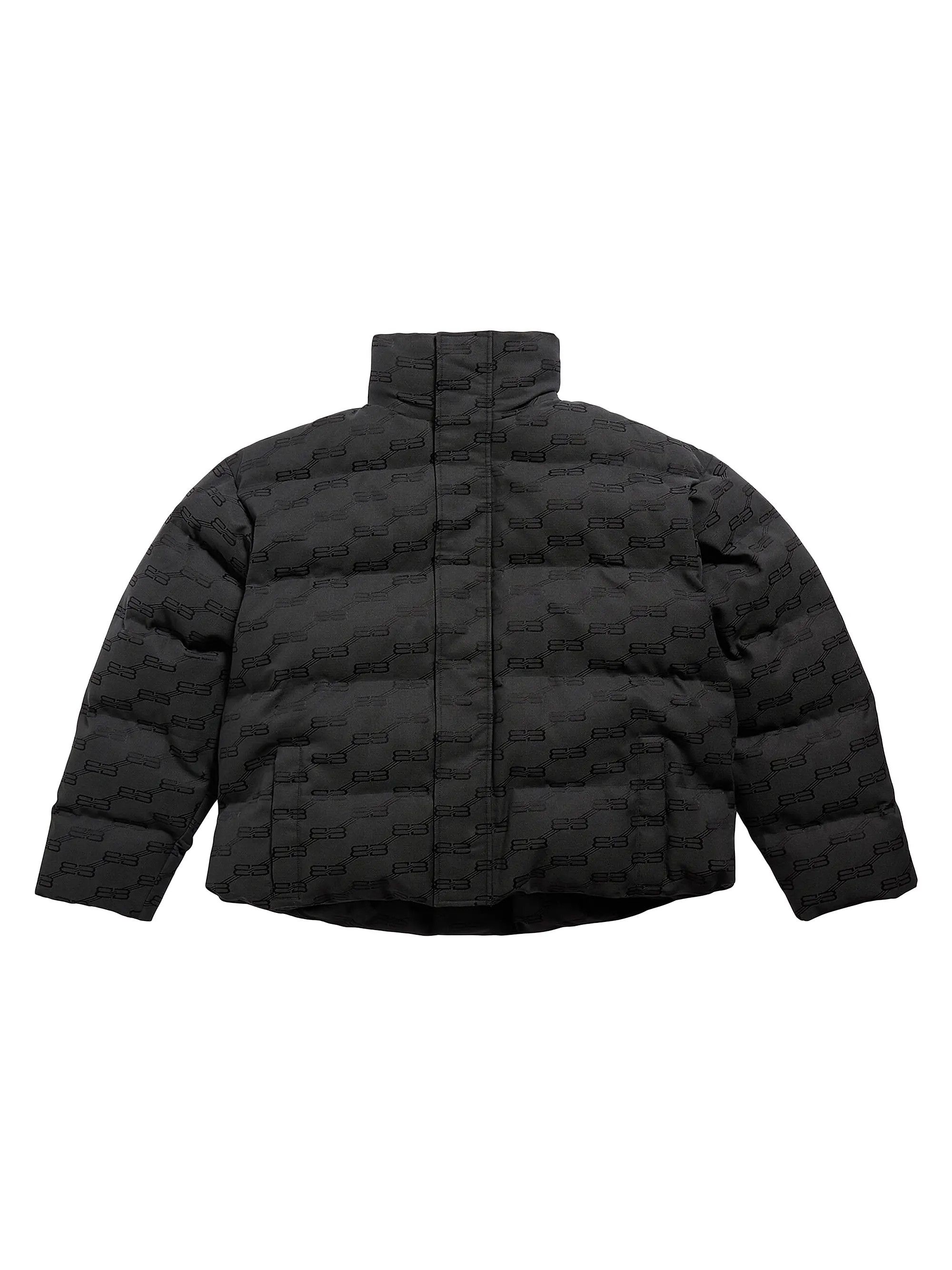 o1in1g0925 BB Monogram Puffer Jacket in Black