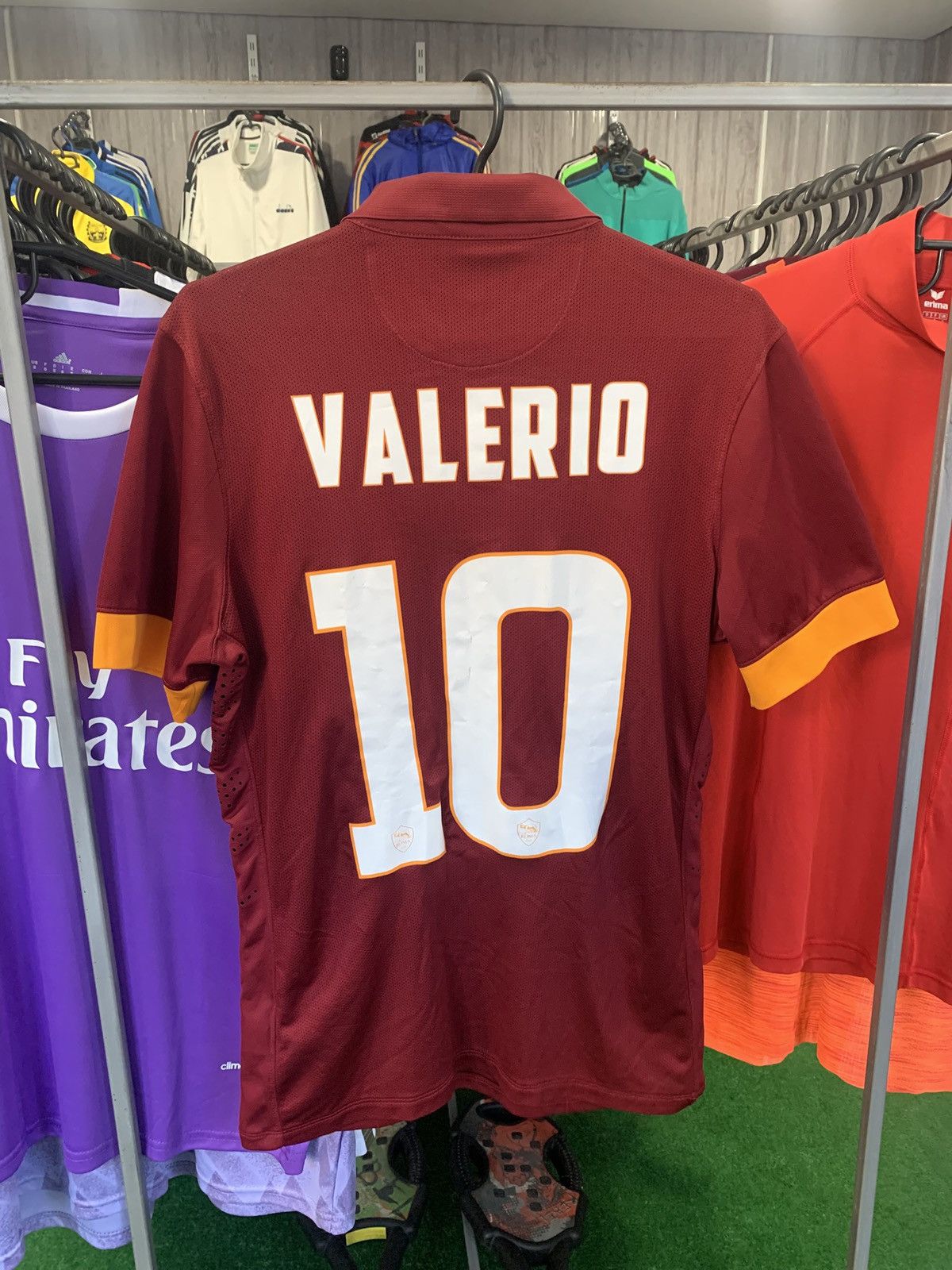 Nike ROMA 2014/2015 HOME SOCCER JERSEY NIKE Valerio 10 Size US M / EU 48-50 / 2 - 2 Thumbnail