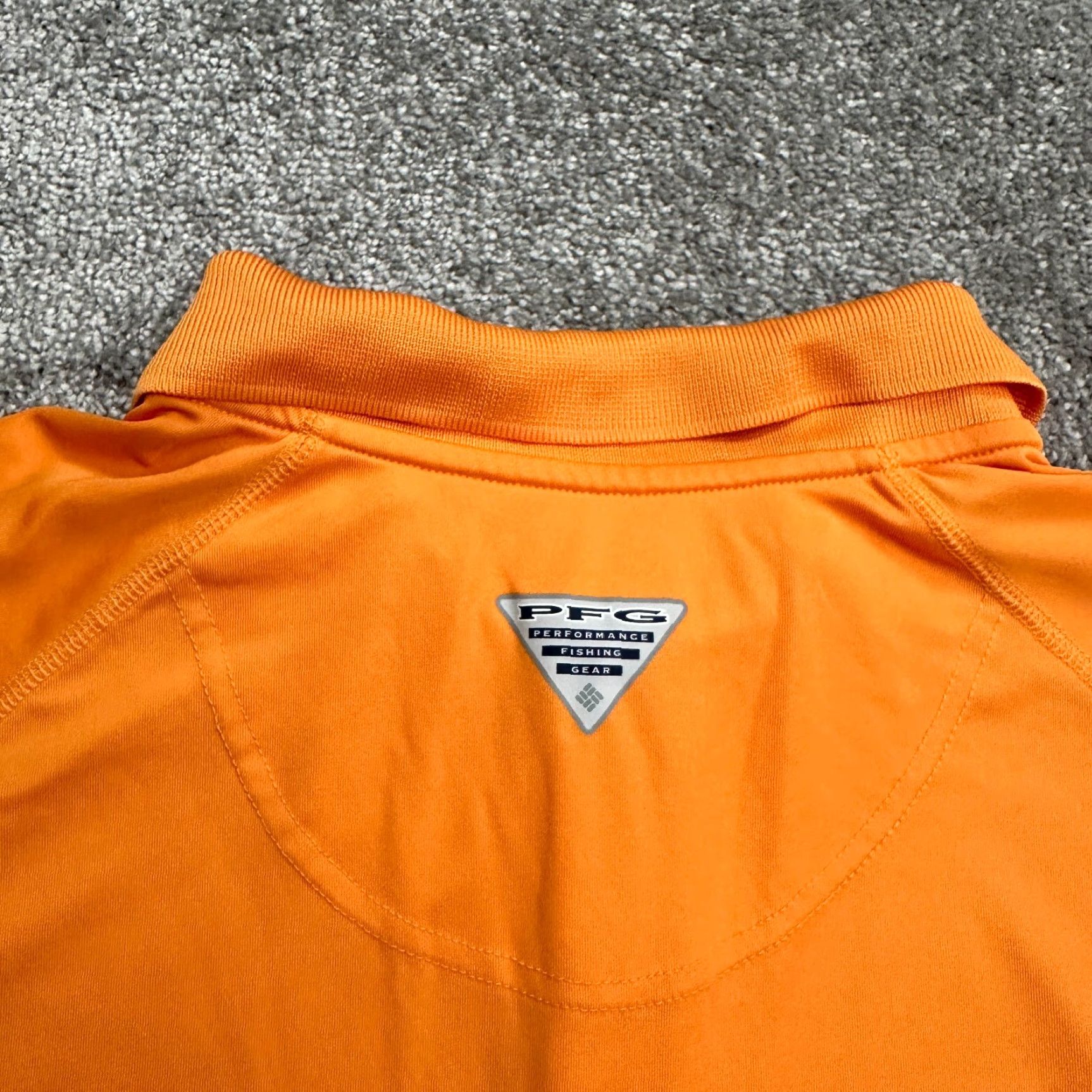 Vintage Columbia PFG Omni-Shade Perfect Cast Polo Shirt Mens XL Orange Short Sleeve Fish Outdoor Sports Shirt Ocean/Field Style Size US XL / EU 56 / 4 - 6 Thumbnail