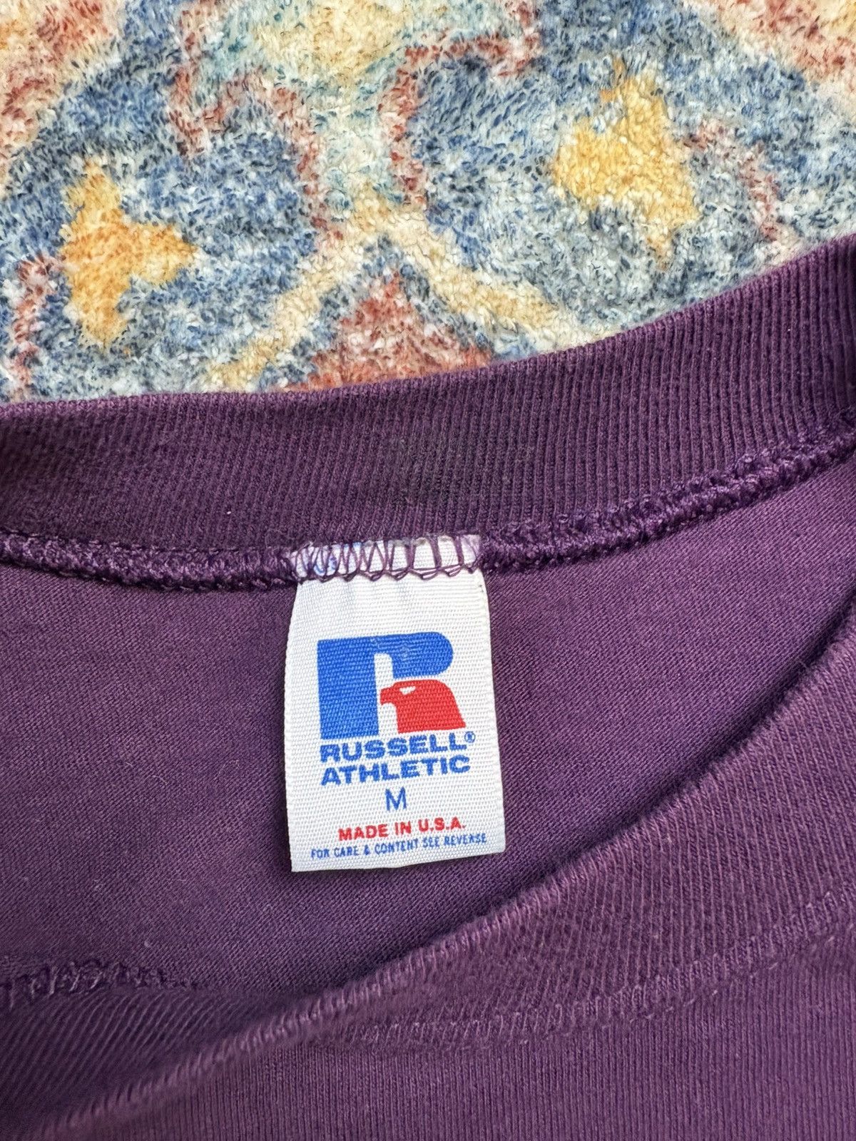 Russell Athletic Vintage Russell Athletic Purple Blank T-shirt Medium Size US M / EU 48-50 / 2 - 3 Thumbnail