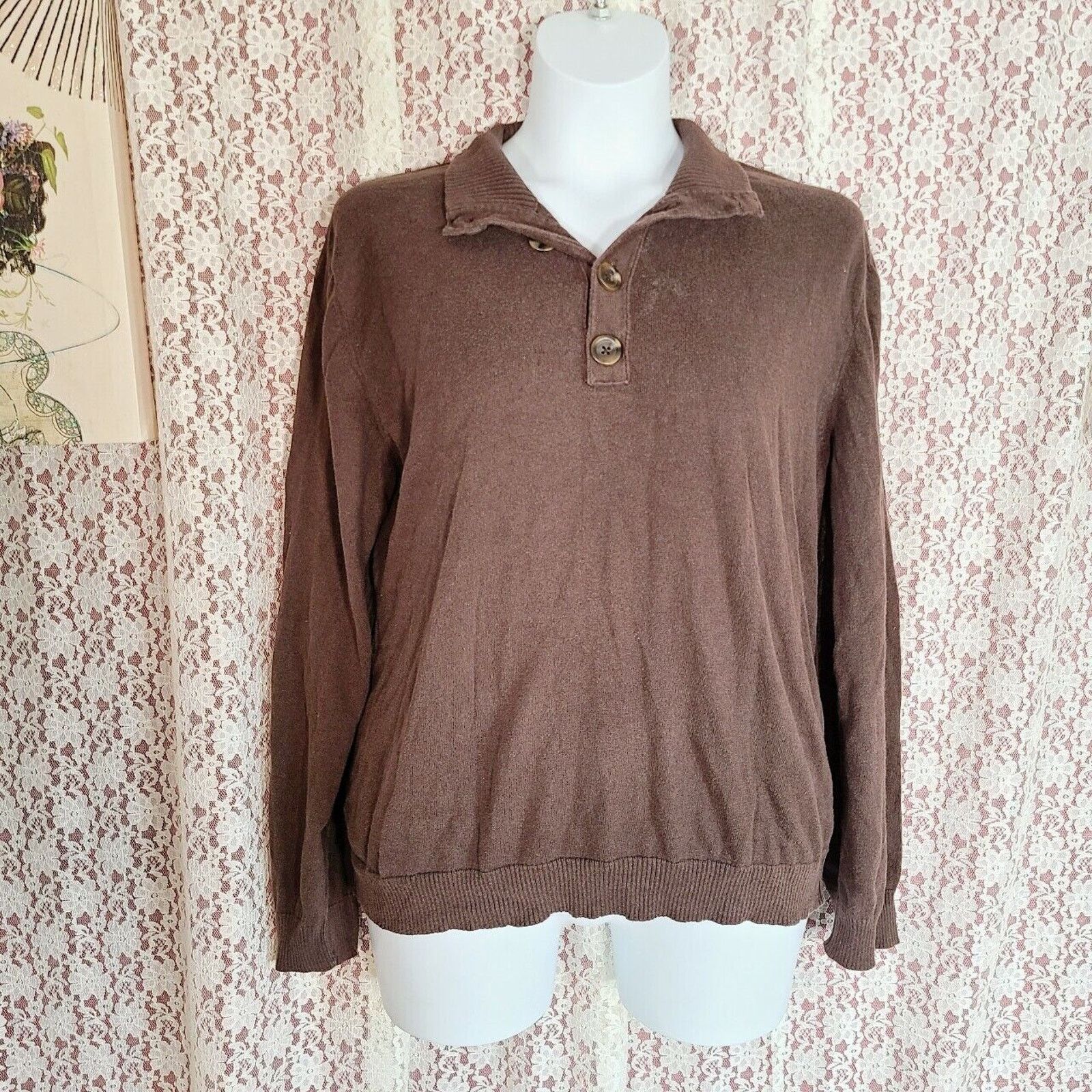 Banana Republic Banana republic faded brown pullover knit sweater Size large Size US L / EU 52-54 / 3 - 4 Thumbnail