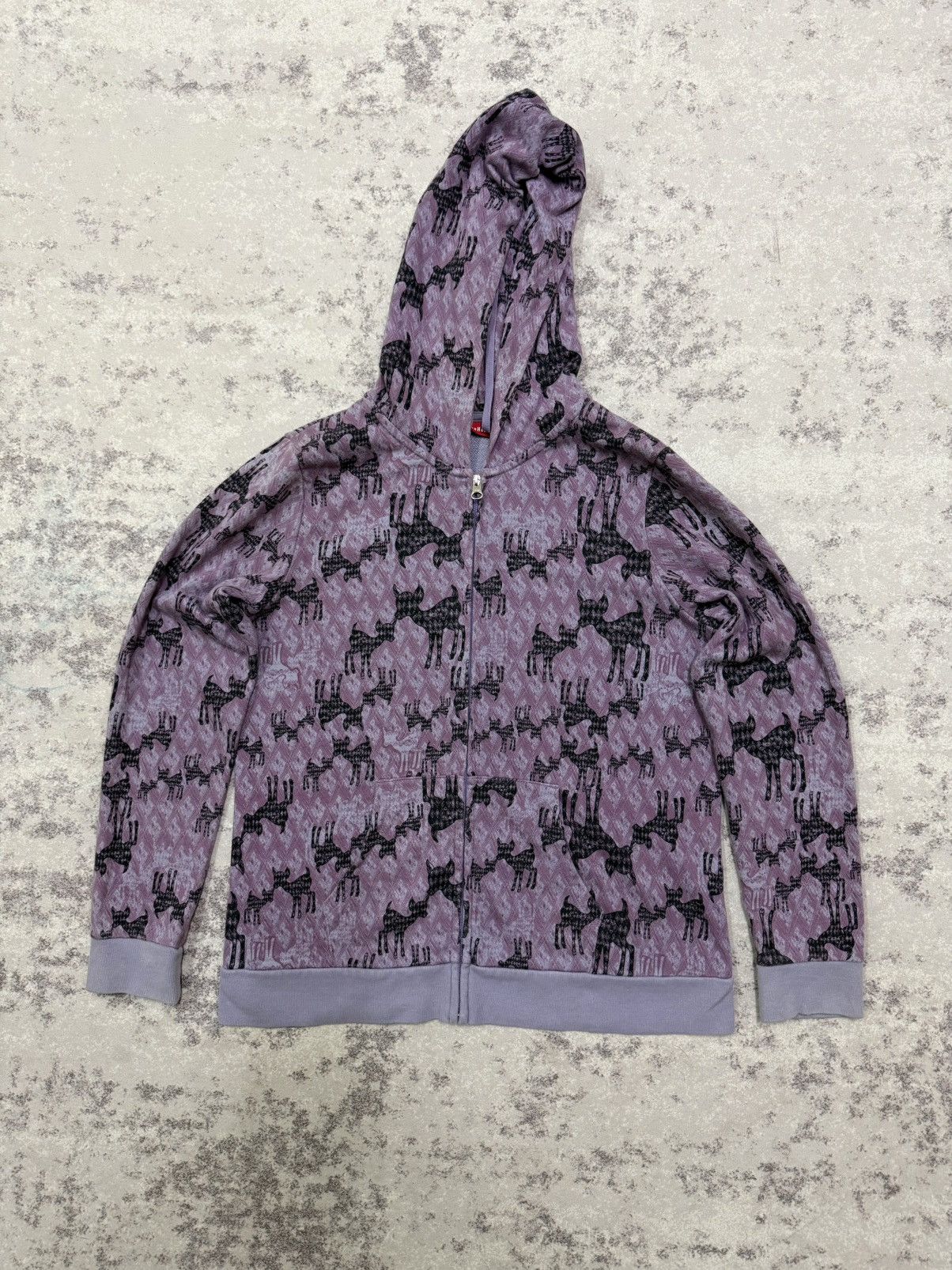 Uniqlo Ivanahelsinki Uniqlo Black Cat Patern Zipper Sweater Hoodie Size US S / EU 44-46 / 1 - 3 Thumbnail
