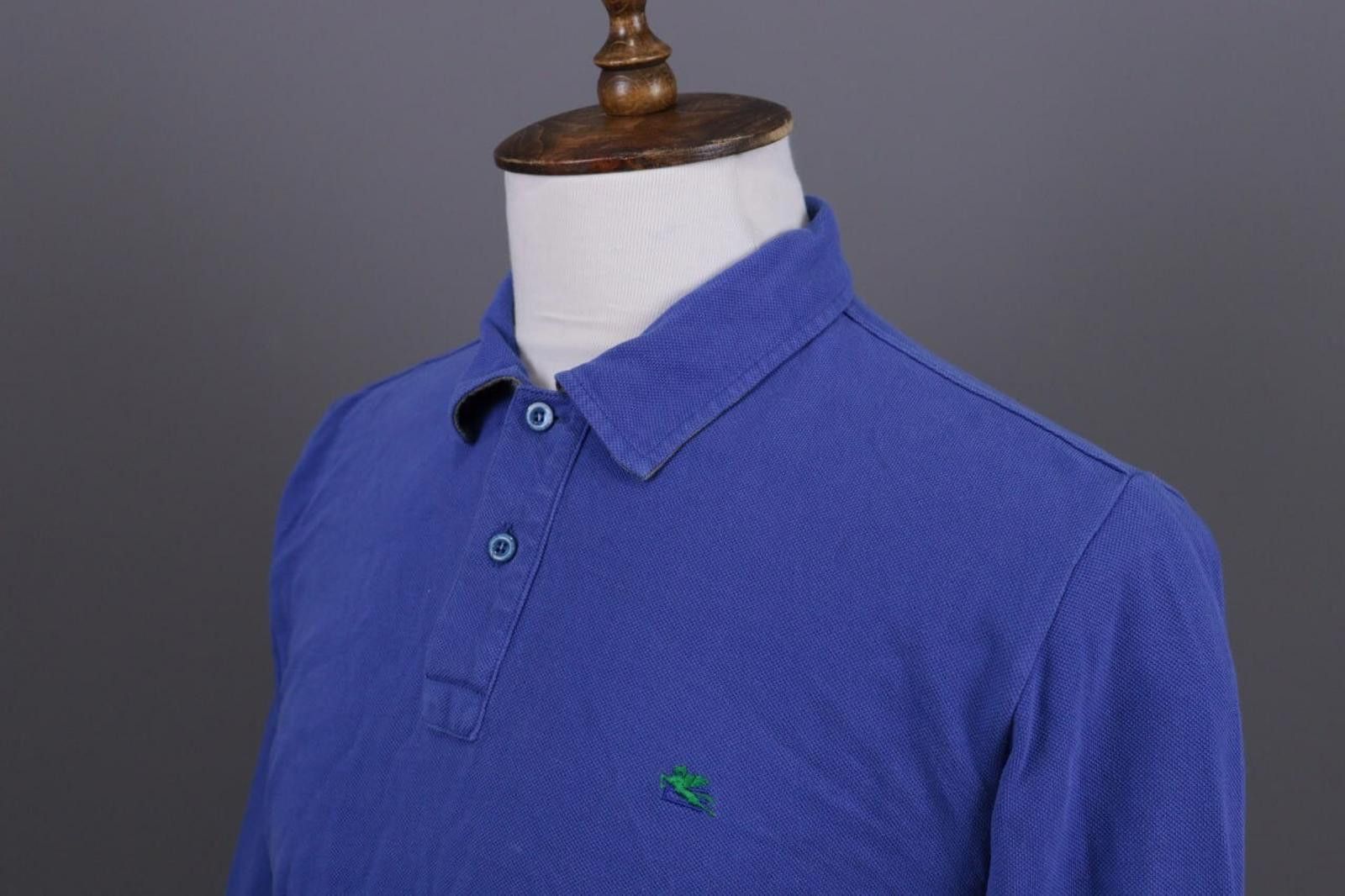 Etro ETRO Milano Blue Collared Paisley Pullover Sweater Size XL Size US XL / EU 56 / 4 - 7 Thumbnail