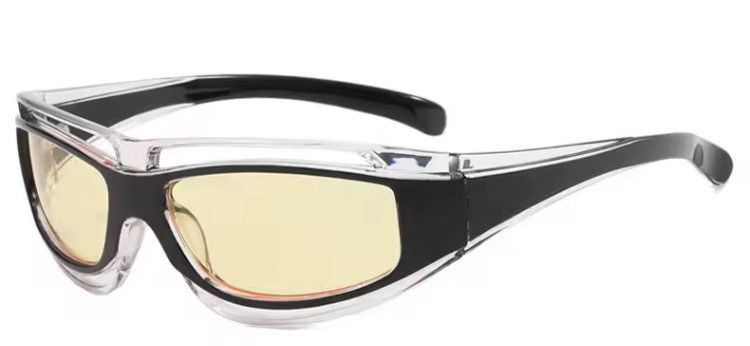 Electric Visual Yellow Lense Cateye Glasses Punk Style Sunglasses Size ONE SIZE - 1 Thumbnail