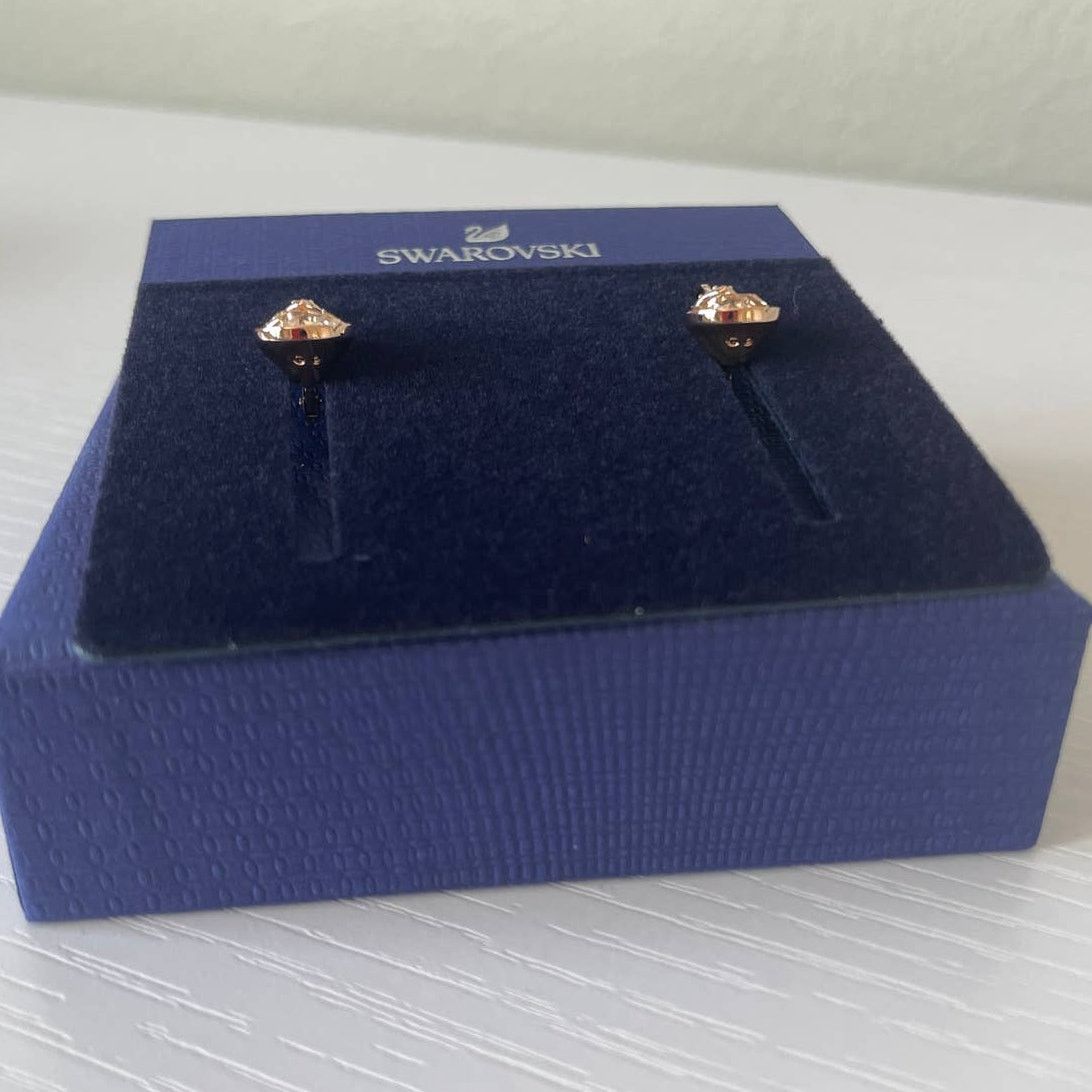 Swarovski Swarovski Bella Pierced Earrings Rose Gold Plated Size ONE SIZE - 6 Thumbnail