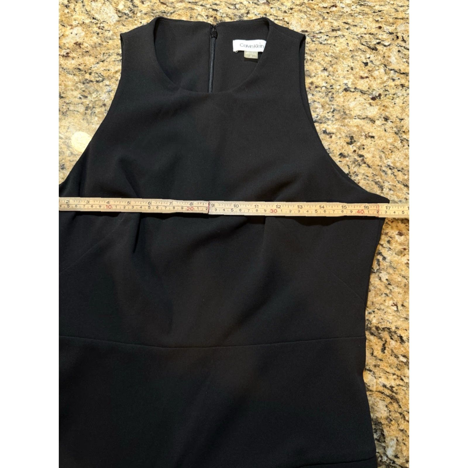 Calvin Klein Calvin Klein Dress Cocktail Midi Sleeveless Flounce Hem Black 8 New w Tags Women Size M / US 6-8 / IT 42-44 - 3 Thumbnail