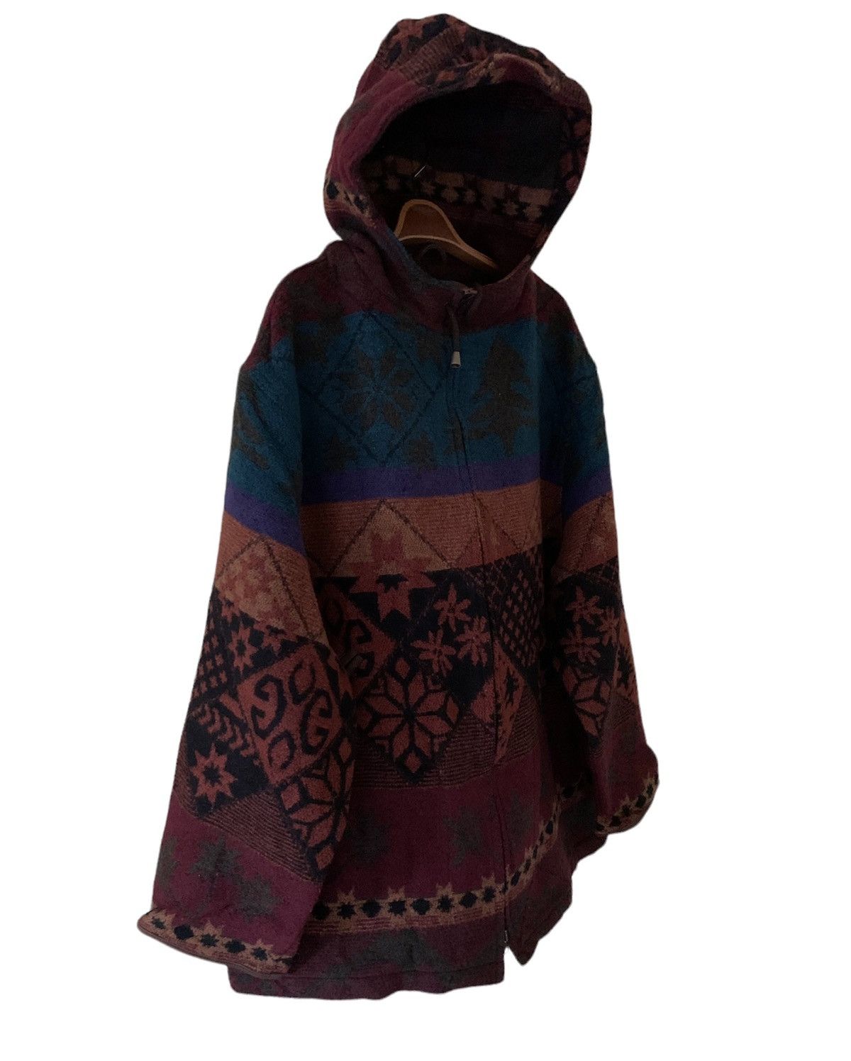 L.L. Bean LL BEAM native Navajo wool hoodie motive made In PORTUGAL Size US S / EU 44-46 / 1 - 2 Thumbnail