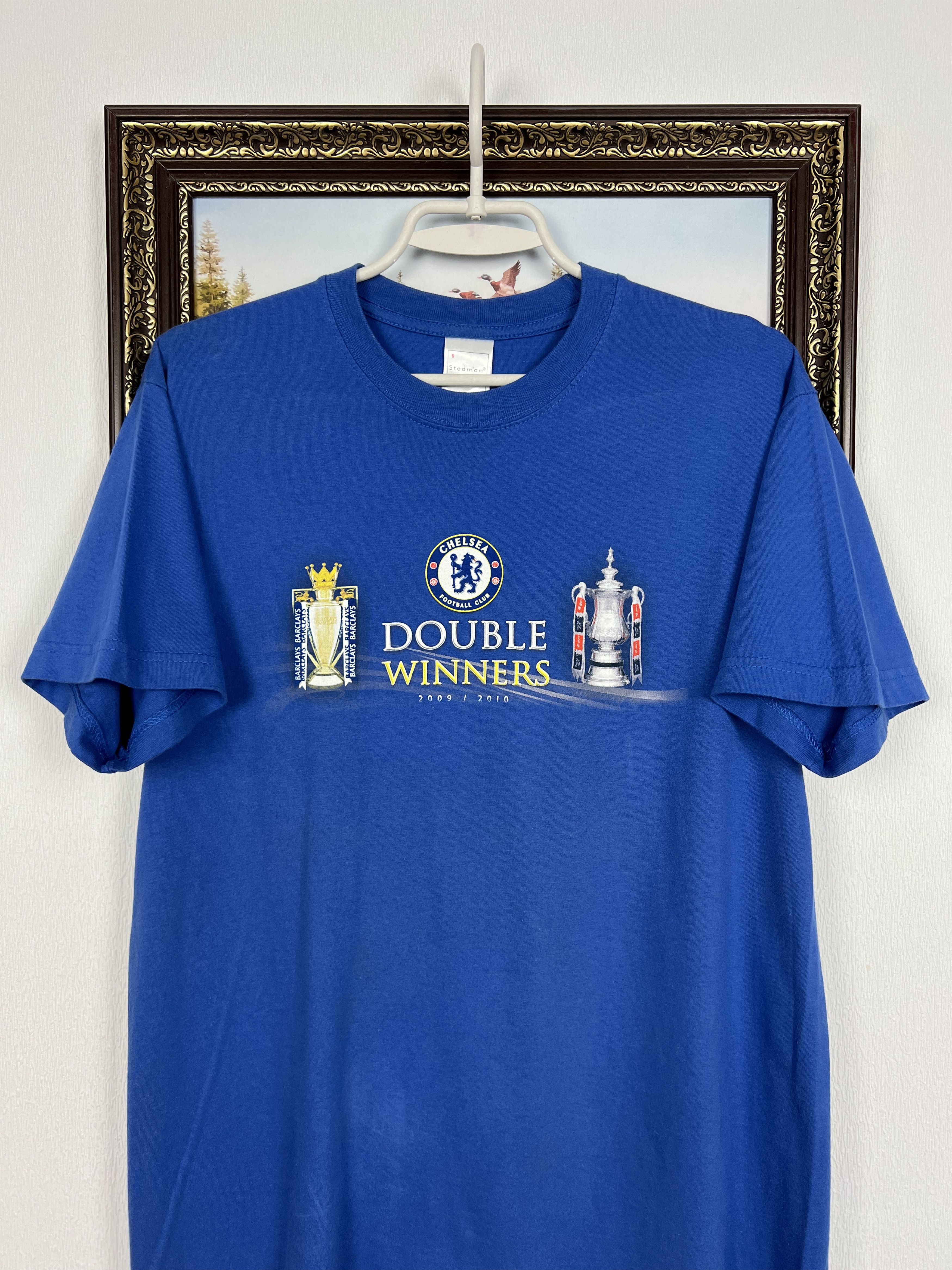 Vintage Chelsea 2009 Double Winners Football Shirt Soccer Tee Size US S / EU 44-46 / 1 - 2 Thumbnail