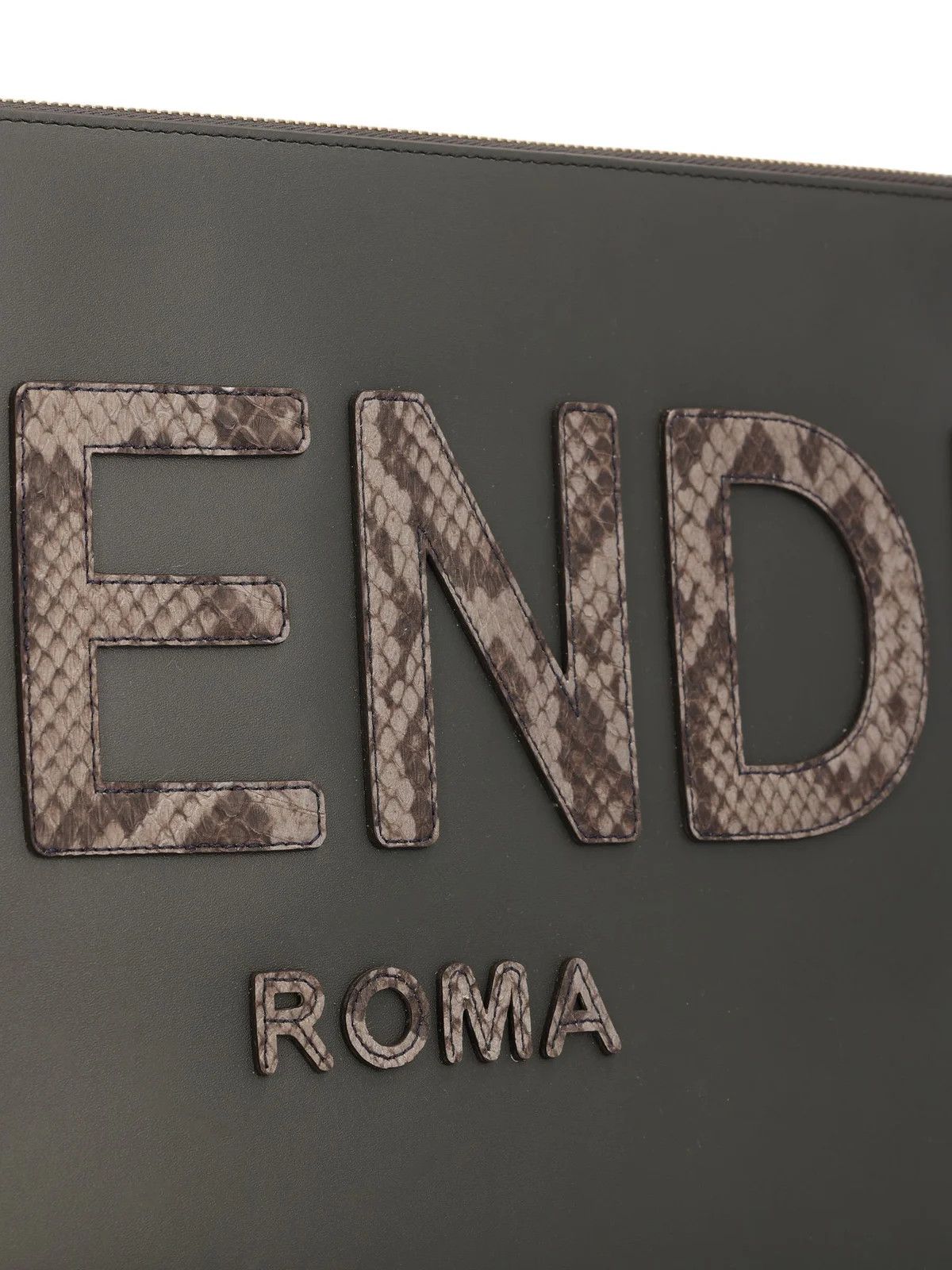 Fendi o1loc1c0824 Size: OS / Flat Pouch Large in Dark Grey Size ONE SIZE - 4 Thumbnail