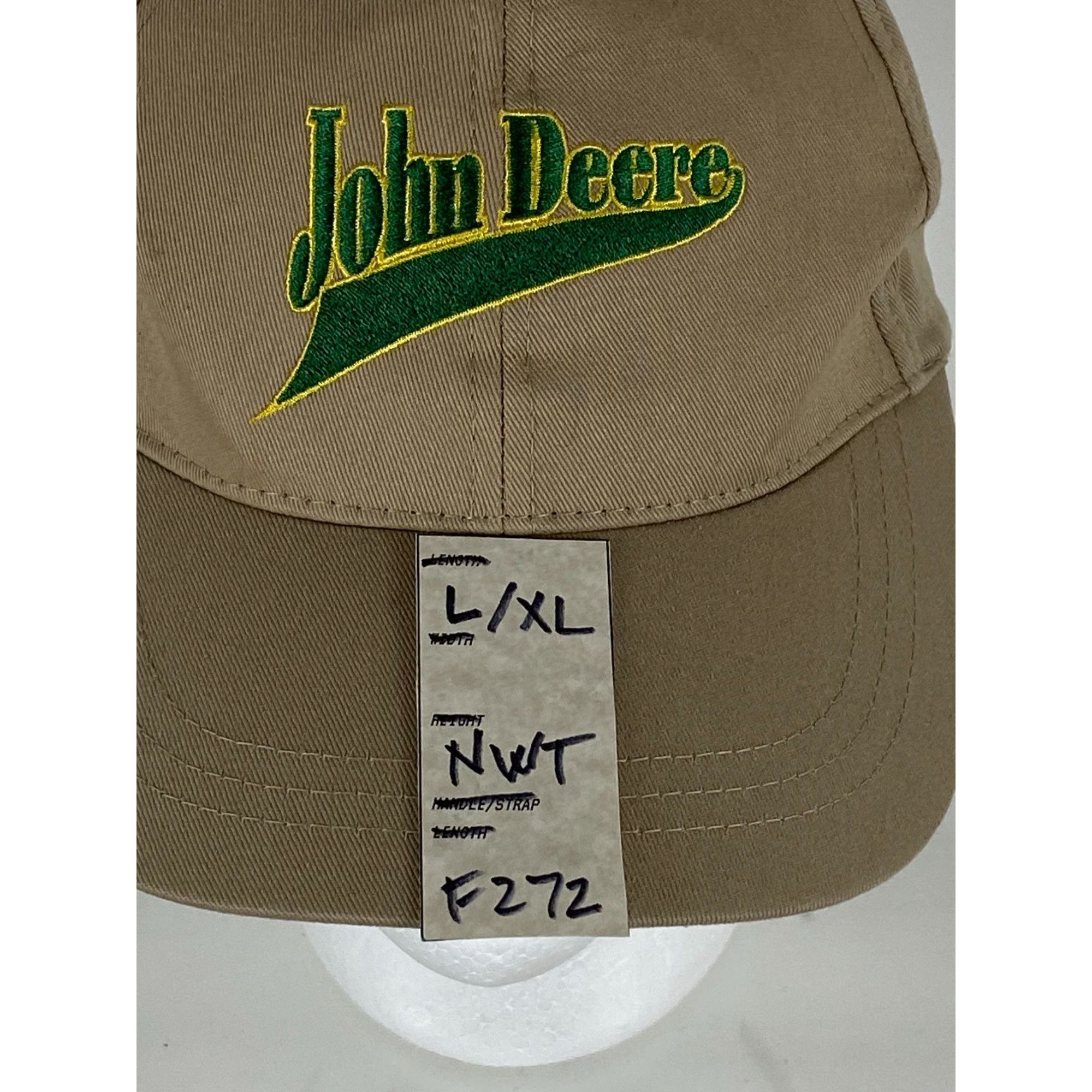 John Deere John Deere "Nothing Runs Like A Deere" Strapback Hat Cap Kha Size ONE SIZE - 7 Thumbnail