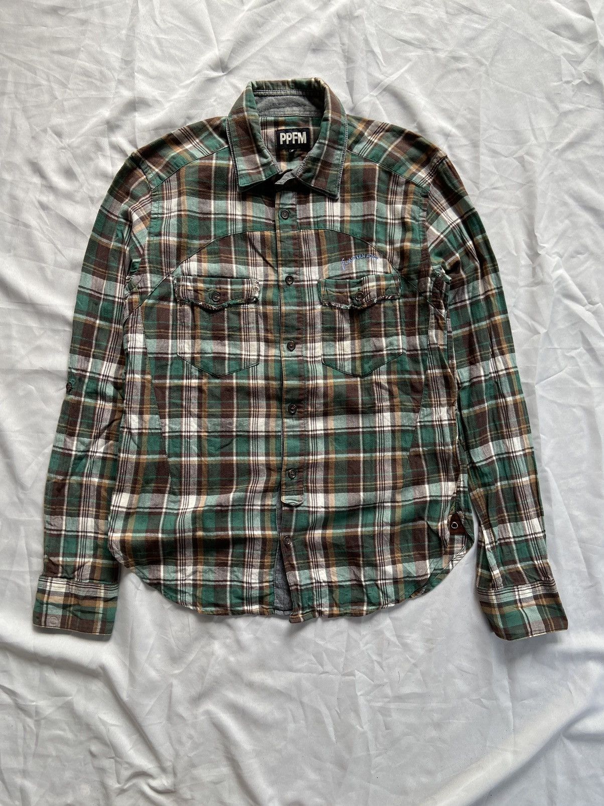image of If Six Was Nine x Ppfm Eastern Rock Button Down Shirt in Green, Men's (Size Medium)