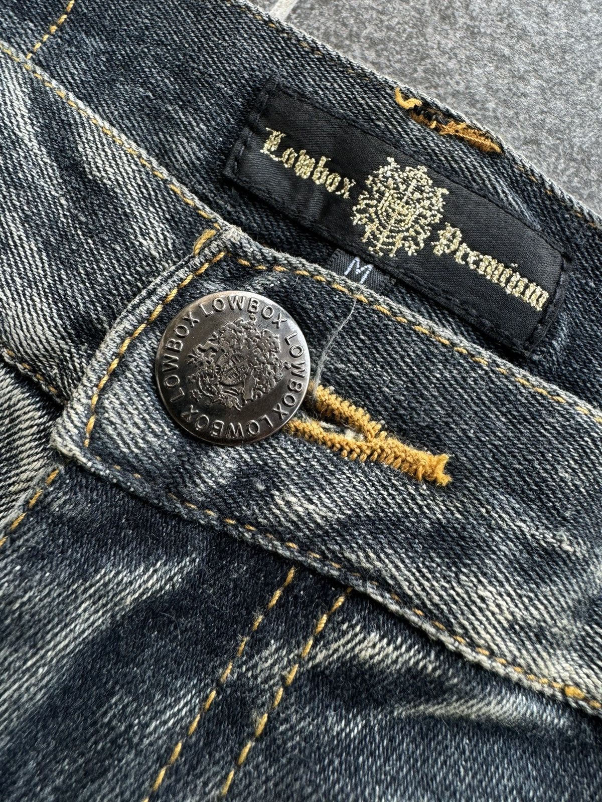 If Six Was Nine Vintage Lowbox Bondage Cargo Flared Denim Jeans Size US 32 / EU 48 - 6 Thumbnail