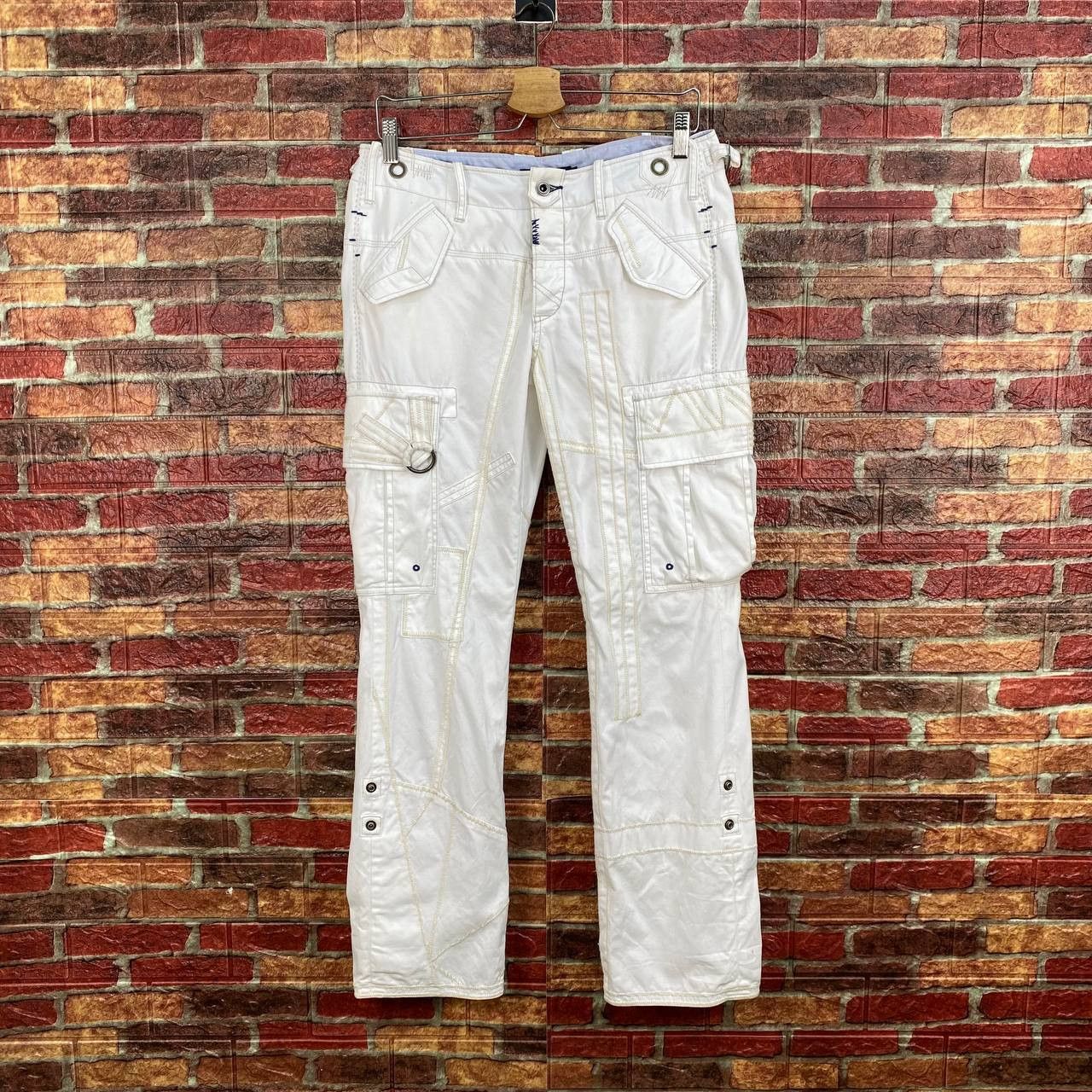 Polo Ralph Lauren Polo Ralph Lauren Off-White Utility Technical Cargo Pants Size US 30 / EU 46 - 1 Thumbnail