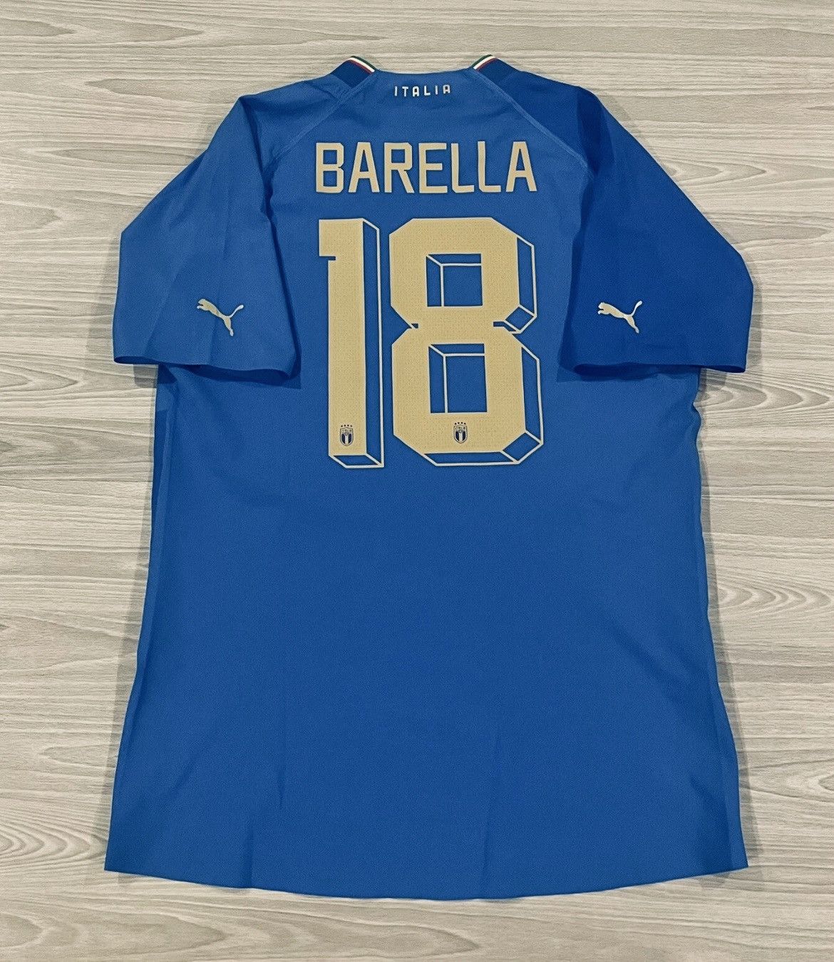 Puma Puma 2022 Italy Barella #18 Home Jersey Soccer Mens Size XL Size US XL / EU 56 / 4 - 1 Thumbnail