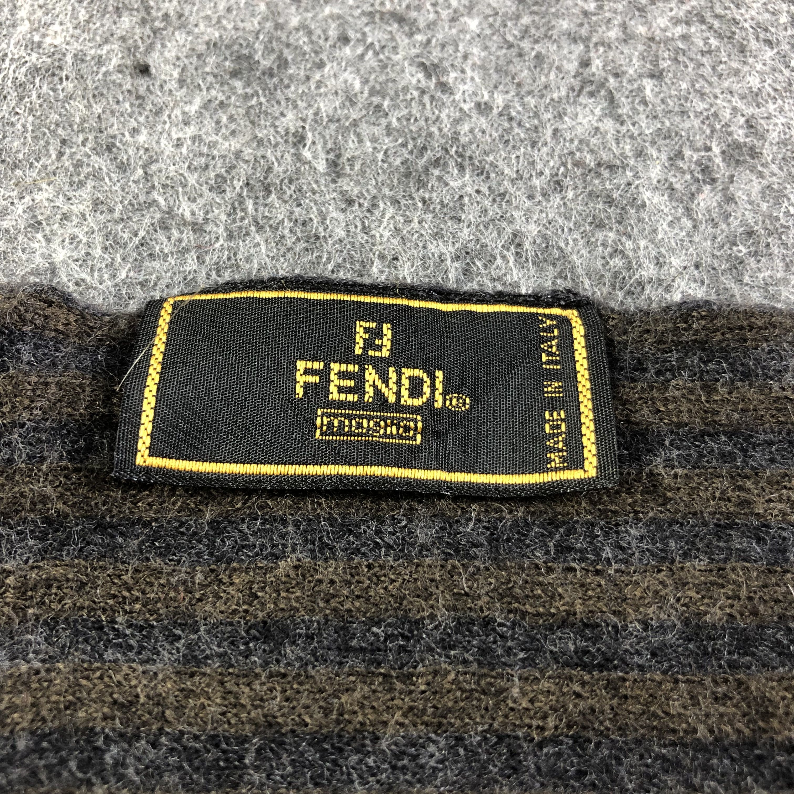 Fendi Fendi FF Monogram Wool Scarf Muffler V1594 Size ONE SIZE - 4 Thumbnail