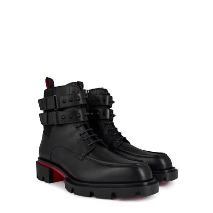Christian Louboutin o1s1wg110924 Our Fight Flat Boots in Black Size US 12.5 / EU 45-46 - 1 Thumbnail